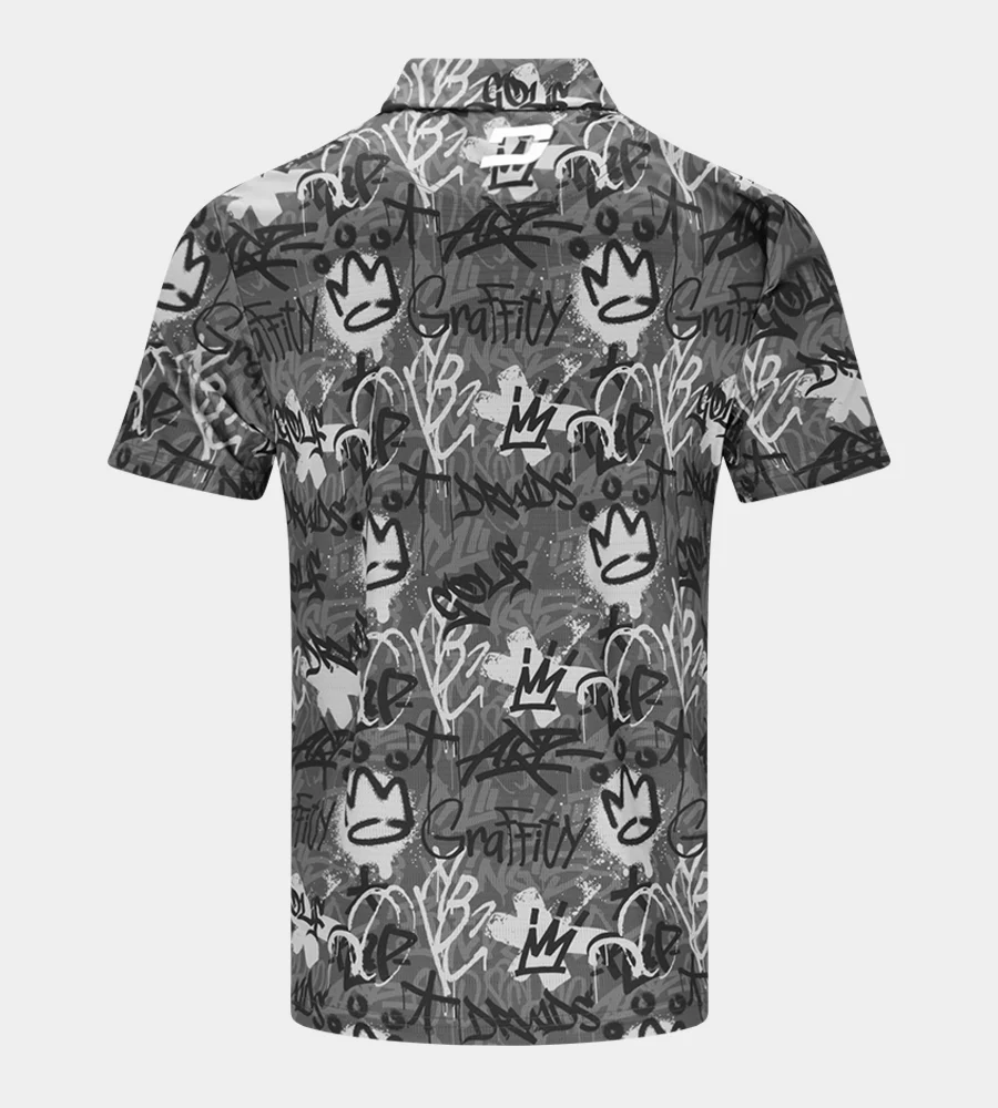 GRAFFITI POLO - BLACK - Image 2
