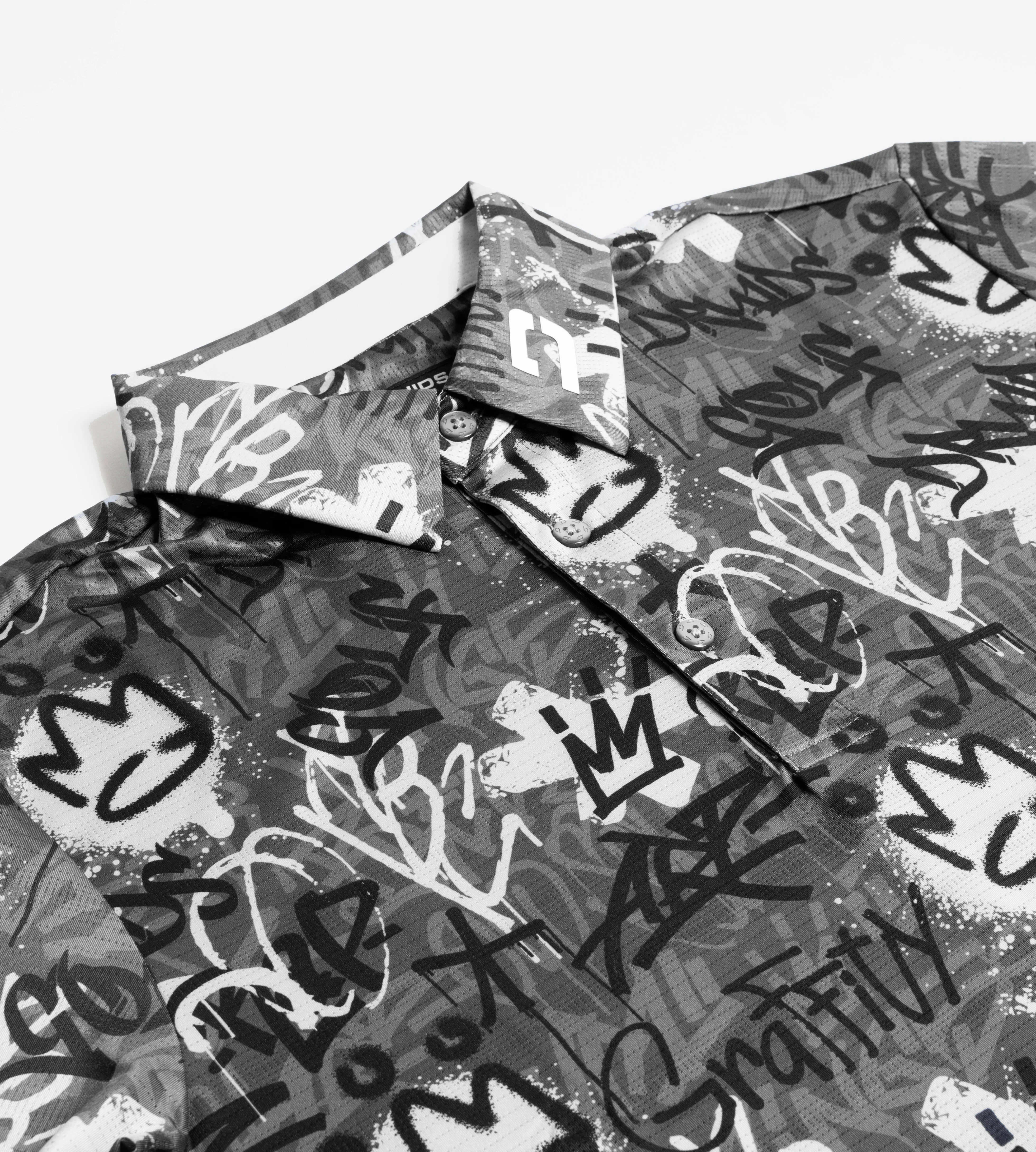GRAFFITI POLO - BLACK - Image 3