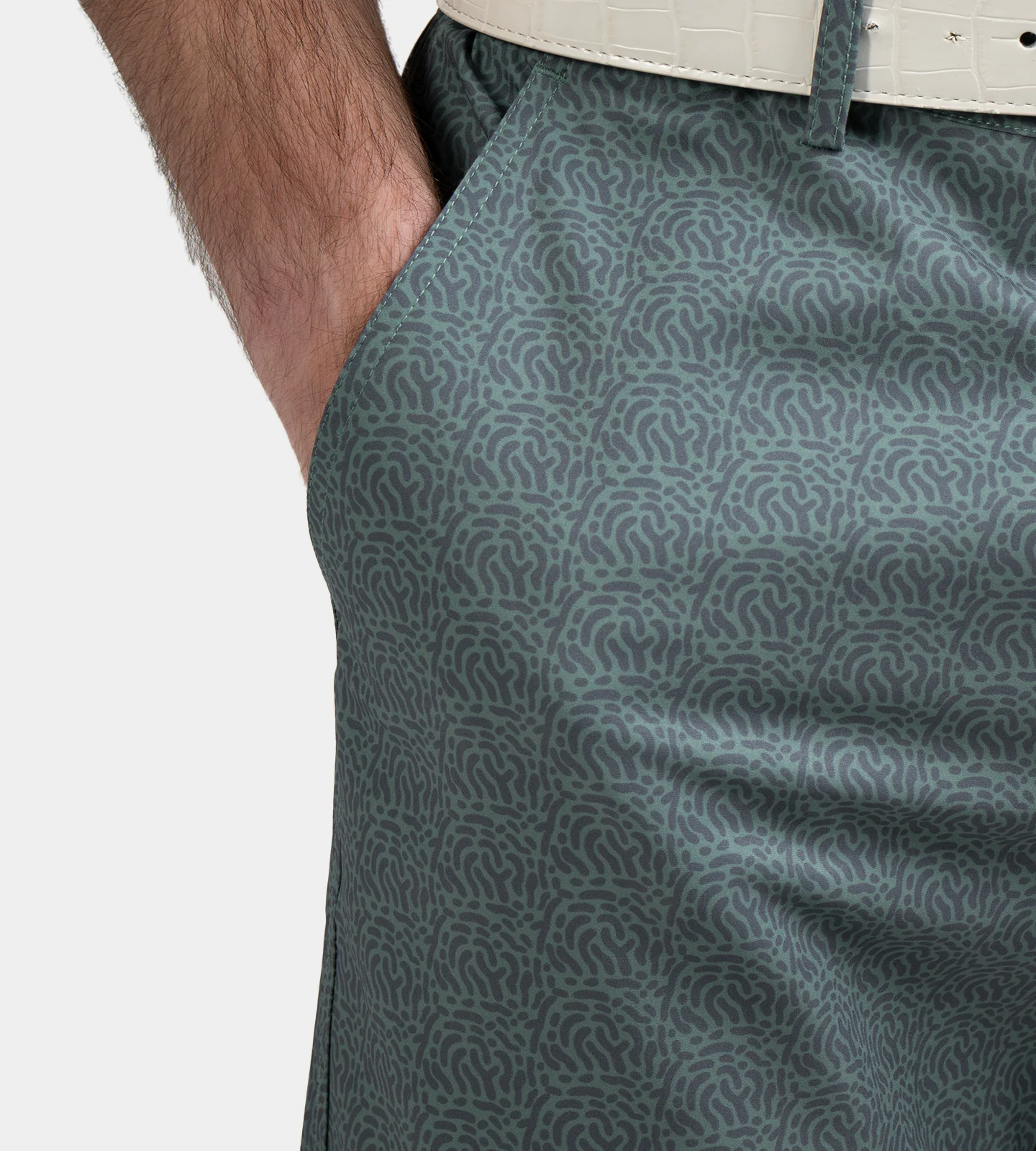 HERITAGE ABSTRACT SHORTS - SAGE - Image 12