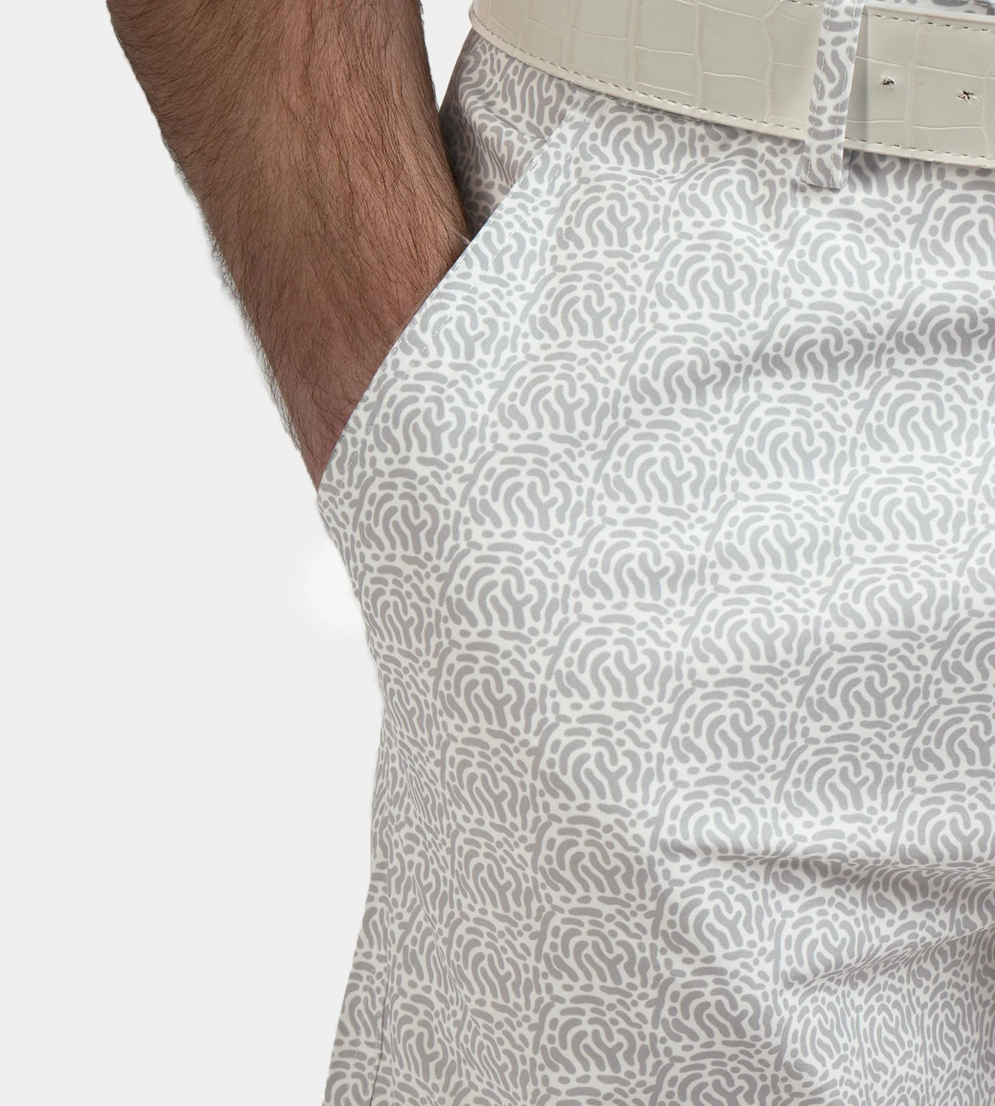HERITAGE ABSTRACT SHORTS - WHITE - Image 5