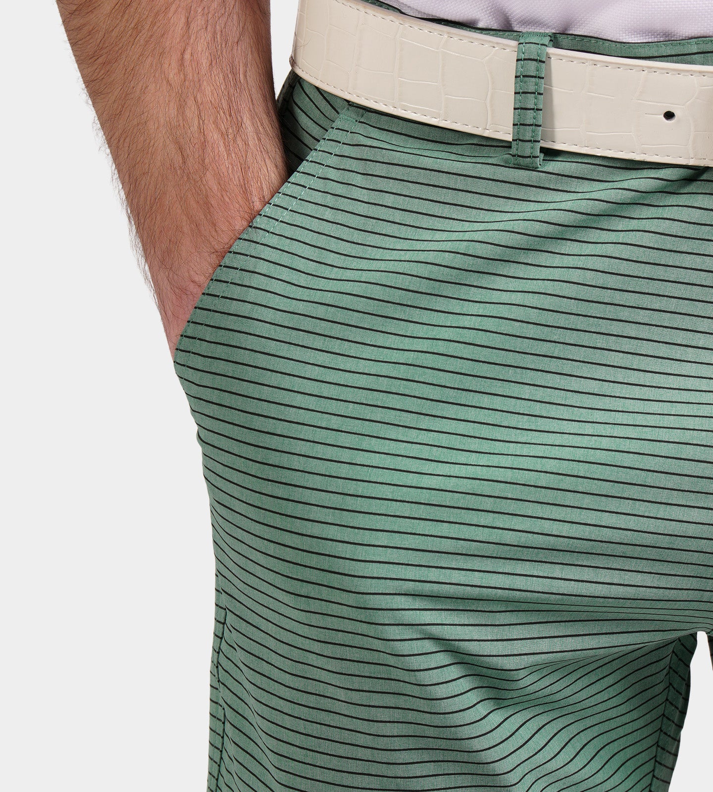 HERITAGE STRIPE SHORTS - SAGE - Image 5