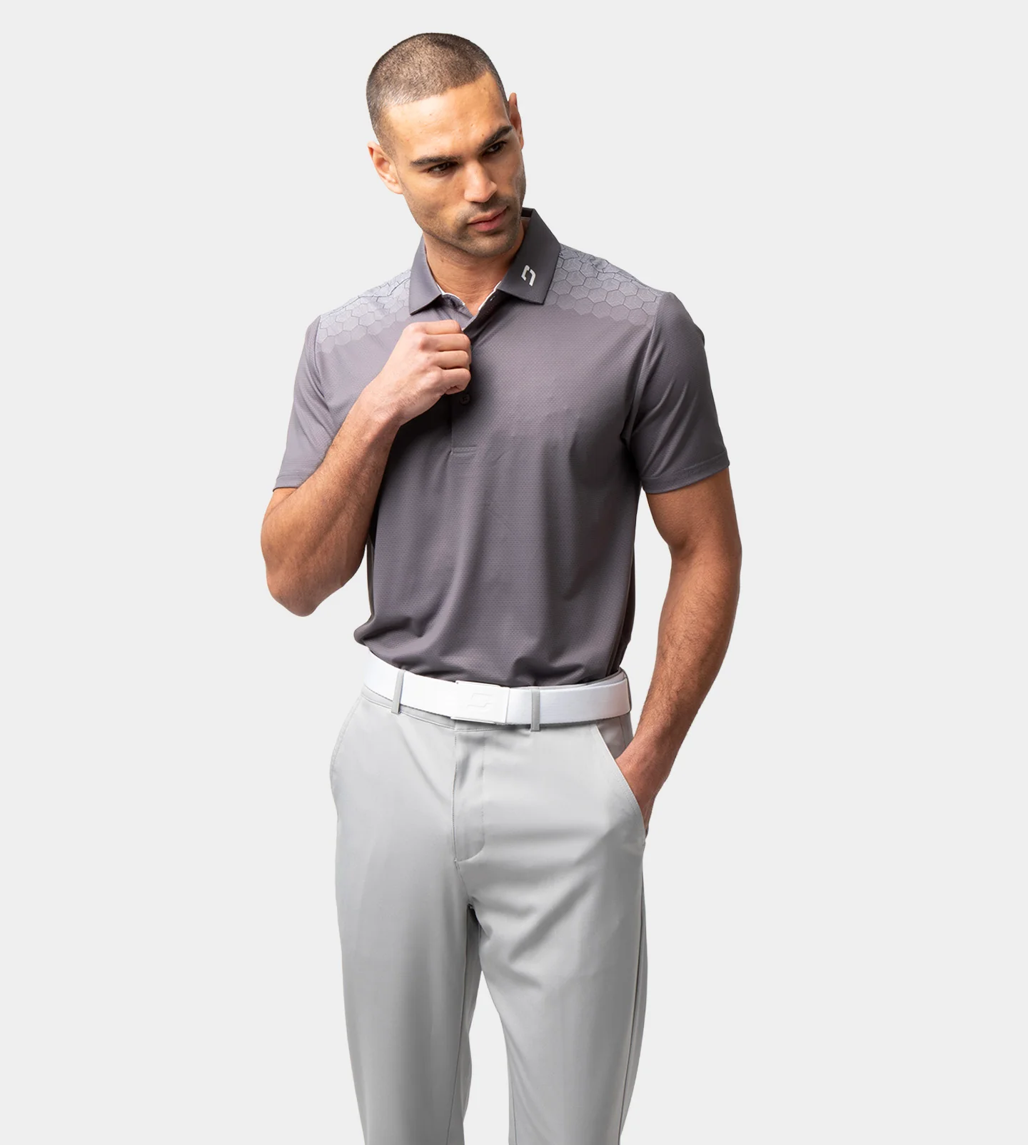 HEXA PERFORMANCE POLO - CHARCOAL - Image 3