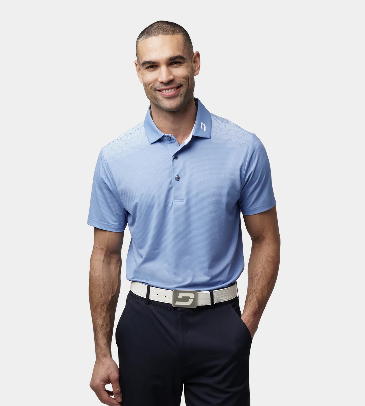 HEXA PERFORMANCE POLO - DENIM - Image 3