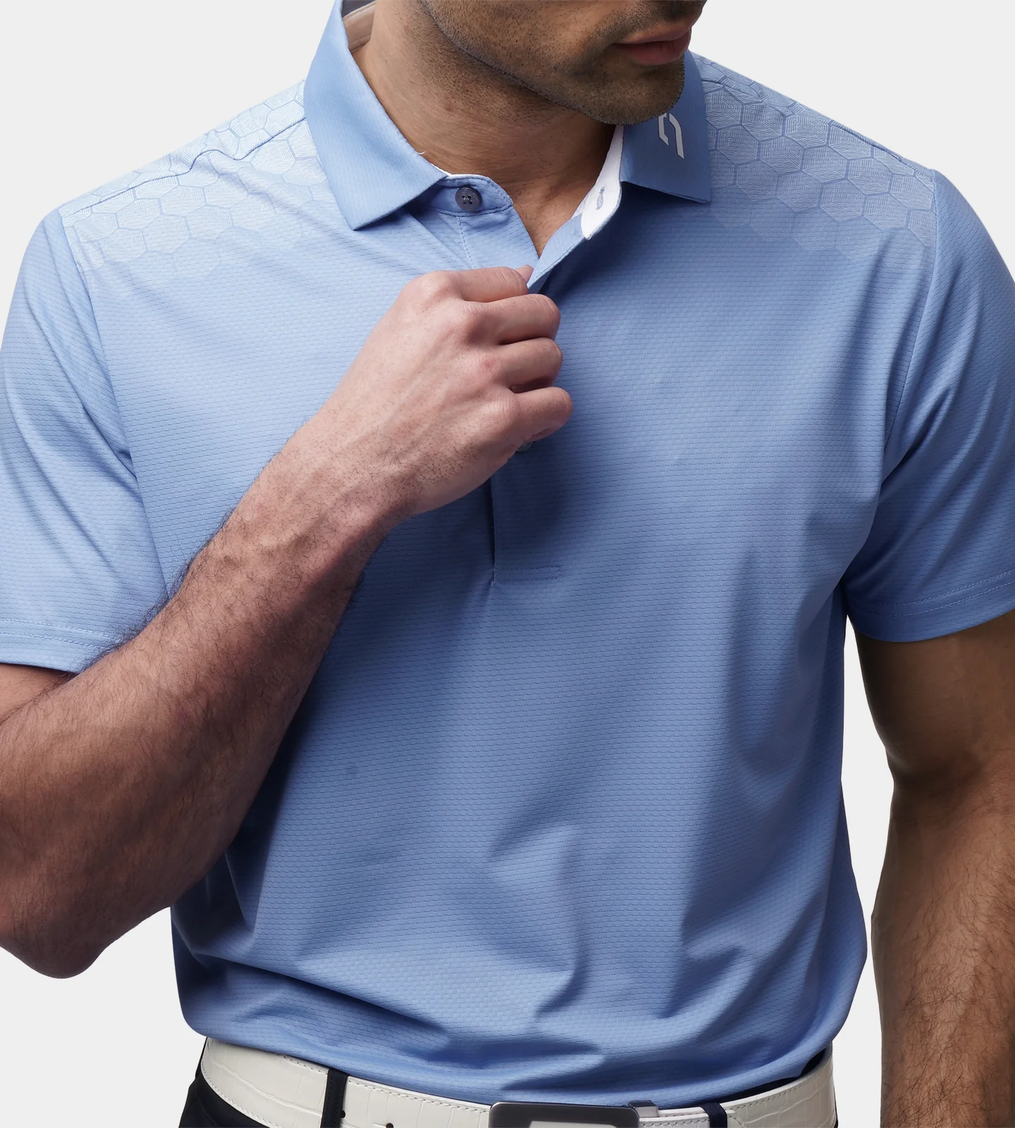 HEXA PERFORMANCE POLO - DENIM - Image 5
