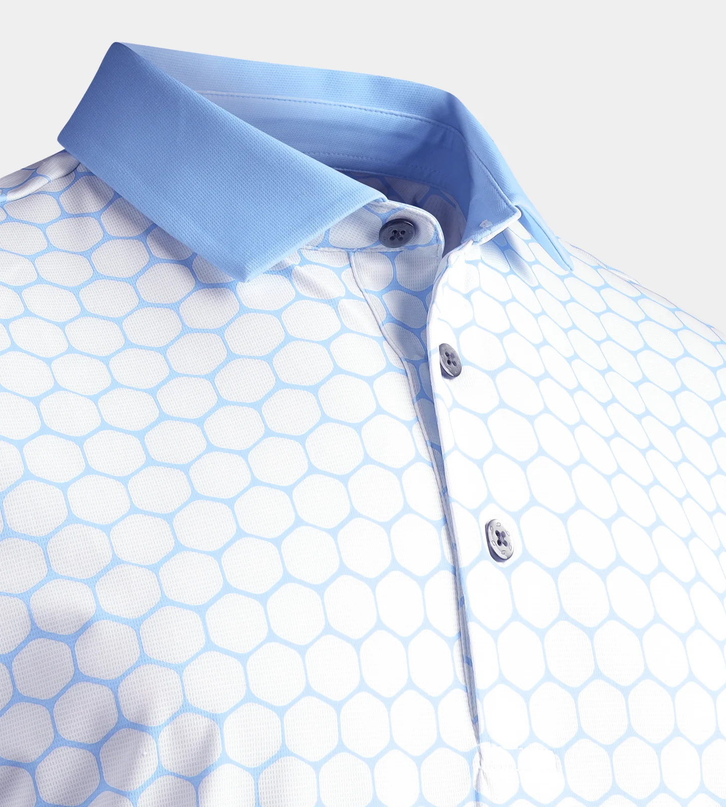 HEXA PREPPY POLO - WHITE/ BLUE - Image 6