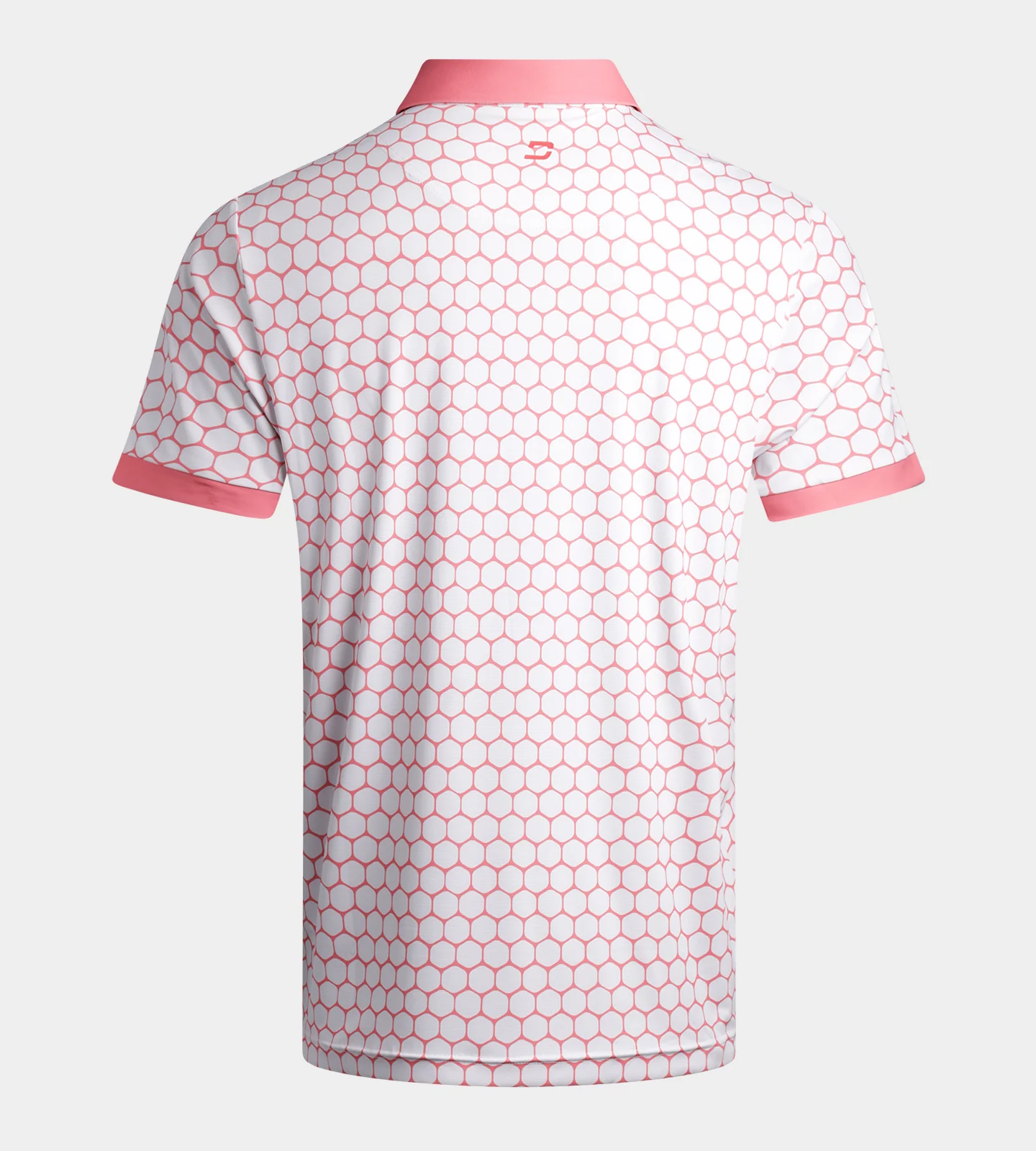 HEXA PREPPY POLO - WHITE/ CORAL - Image 2