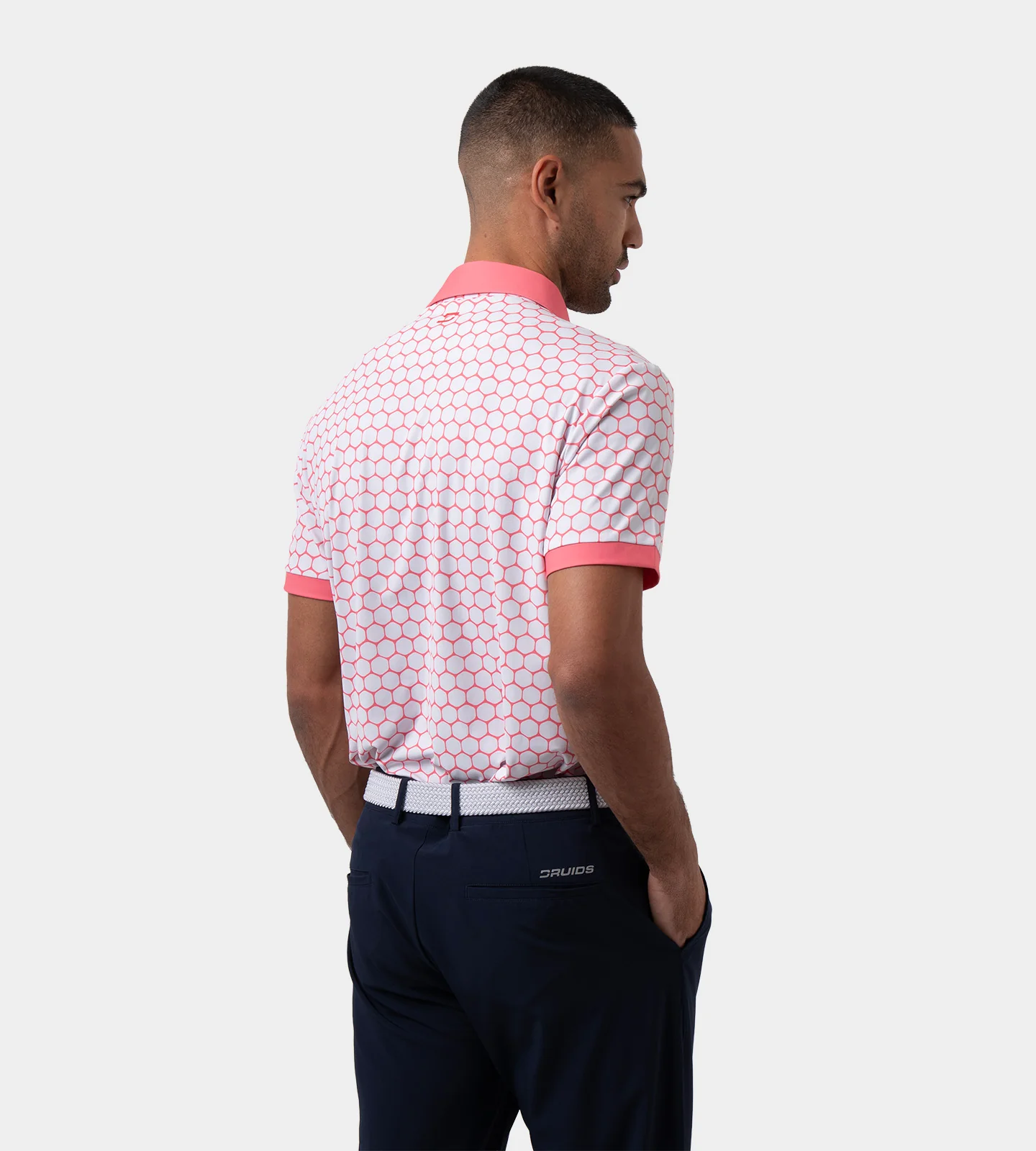 HEXA PREPPY POLO - WHITE/ CORAL - Image 4