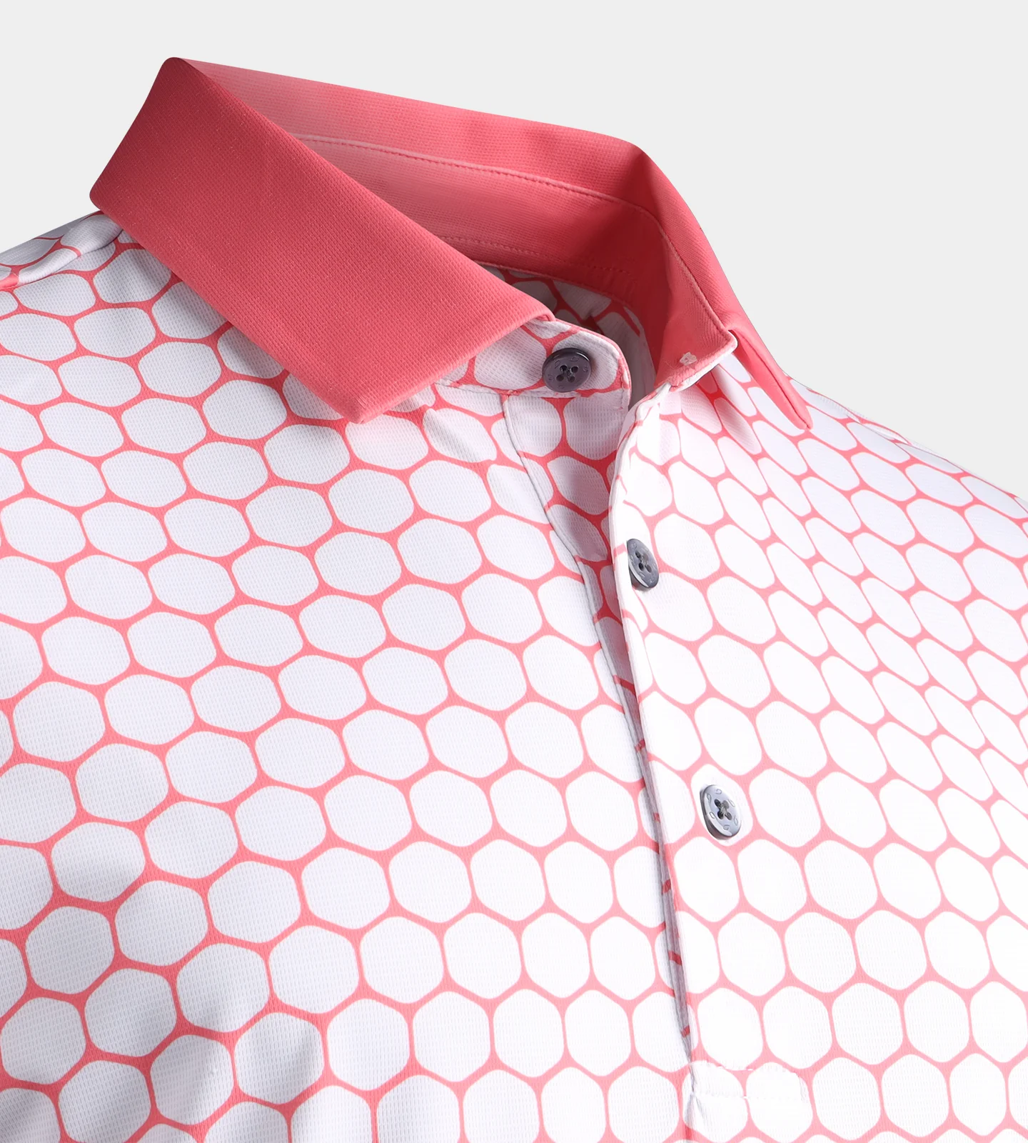 HEXA PREPPY POLO - WHITE/ CORAL - Image 6