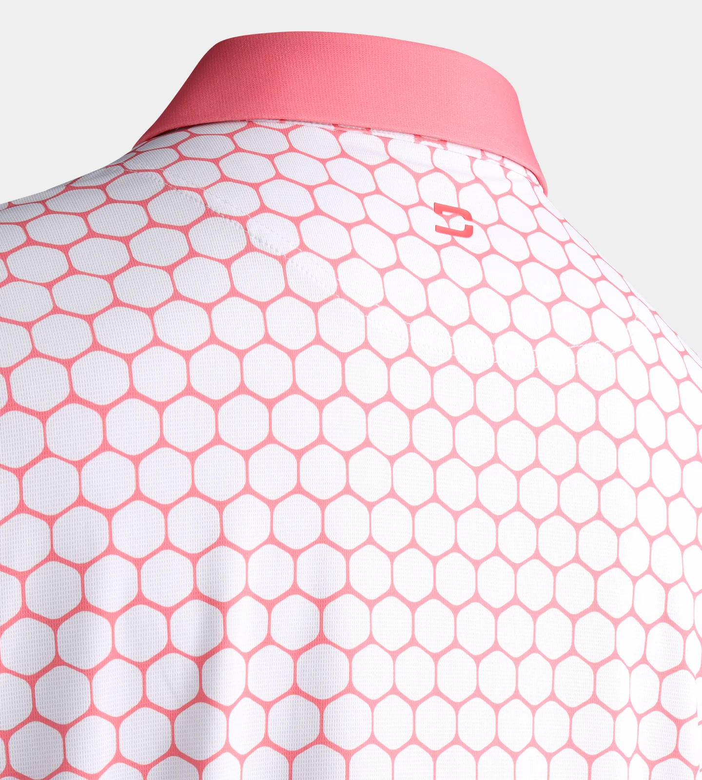 HEXA PREPPY POLO - WHITE/ CORAL - Image 7