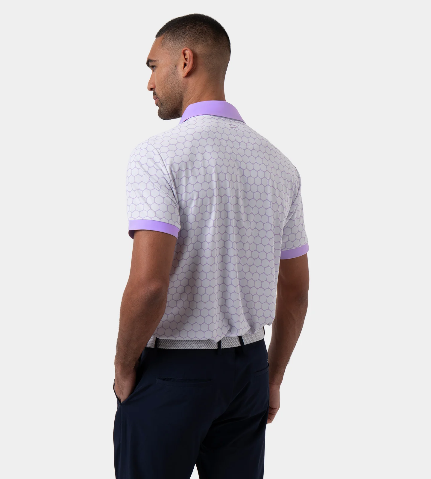 HEXA PREPPY POLO - WHITE/ LAVENDER - Image 4