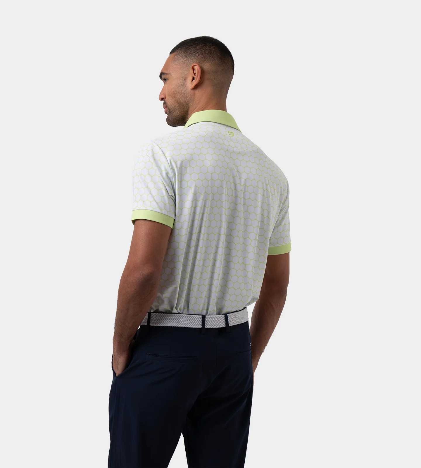 HEXA PREPPY POLO - WHITE/ LIME - Image 4