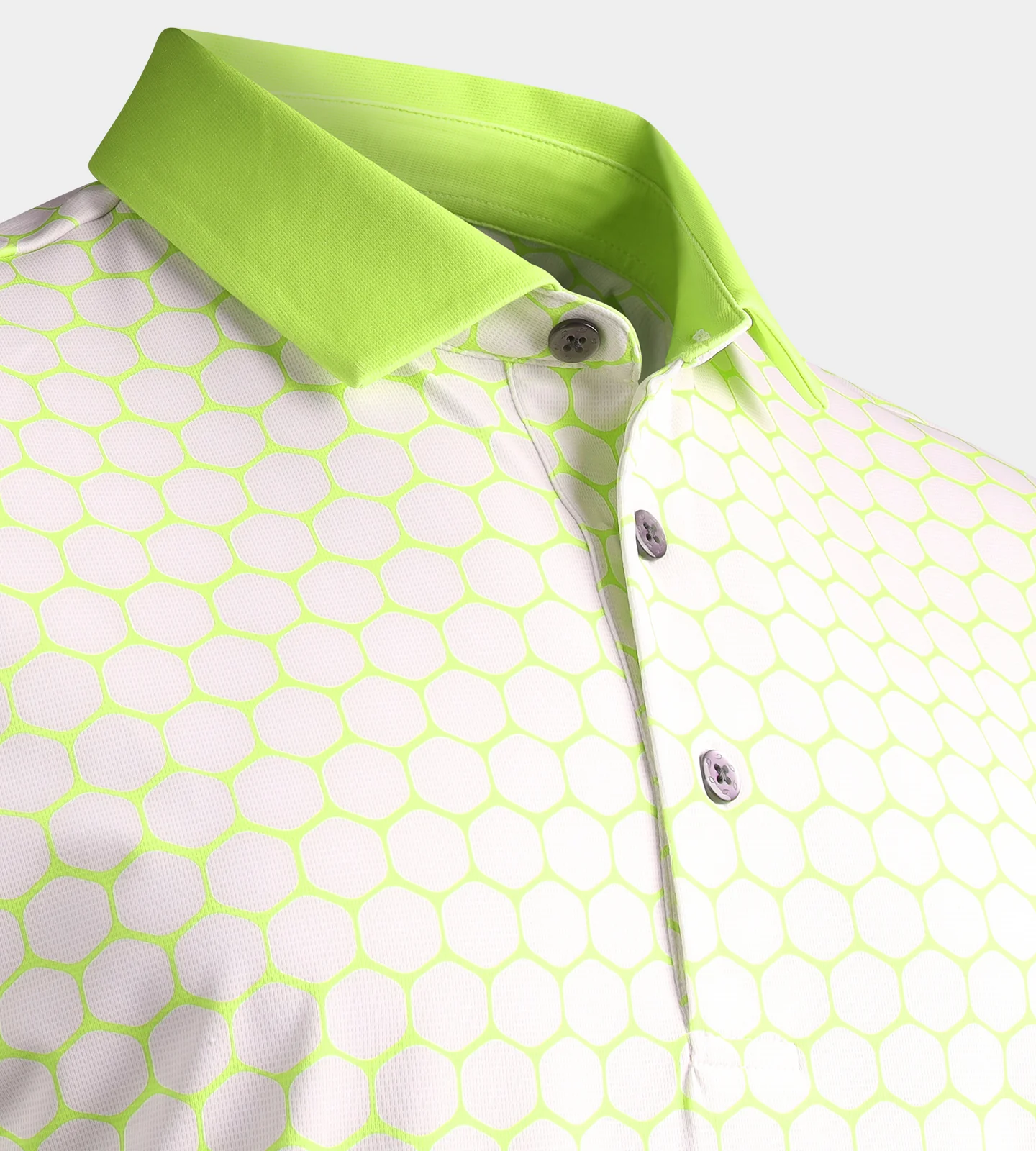 HEXA PREPPY POLO - WHITE/ LIME - Image 6
