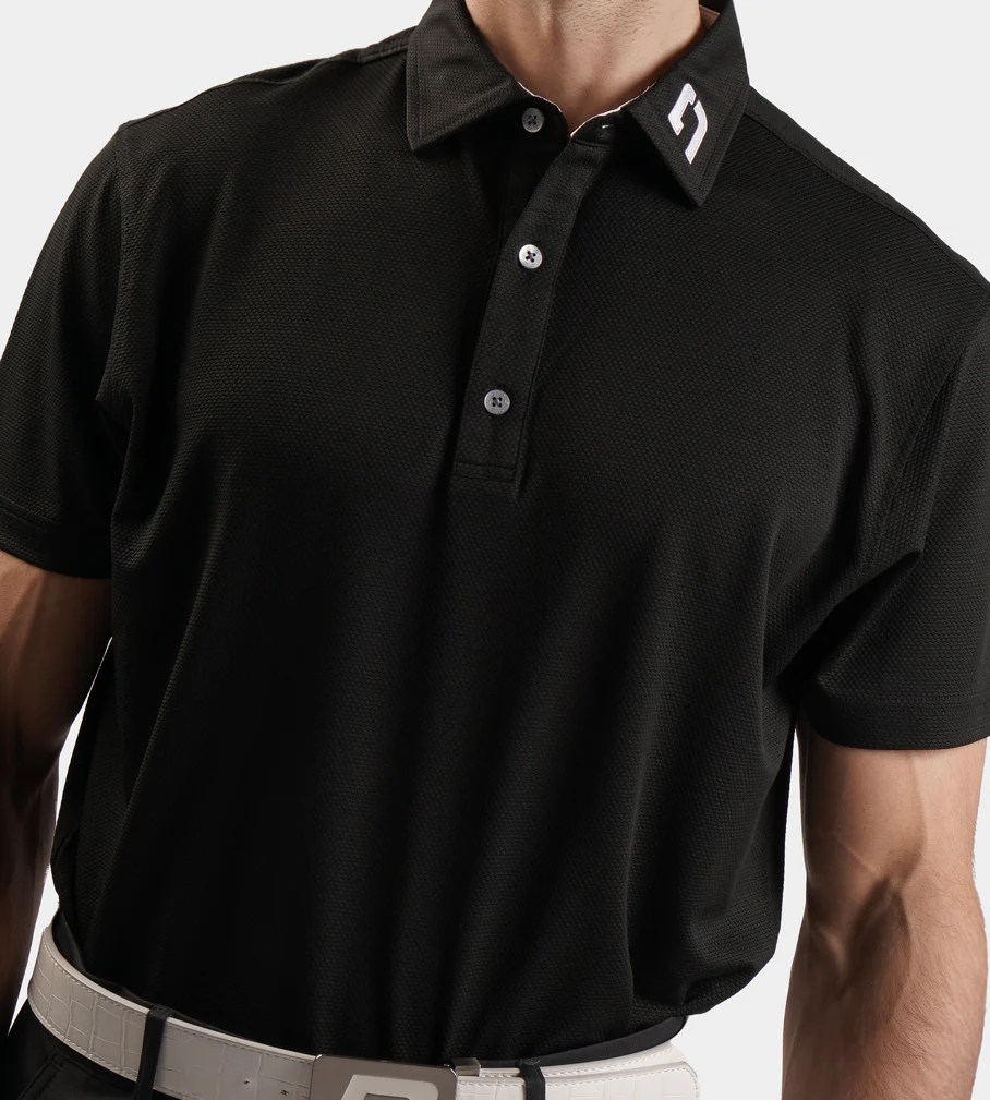 HONEYCOMB POLO - BLACK - Image 7