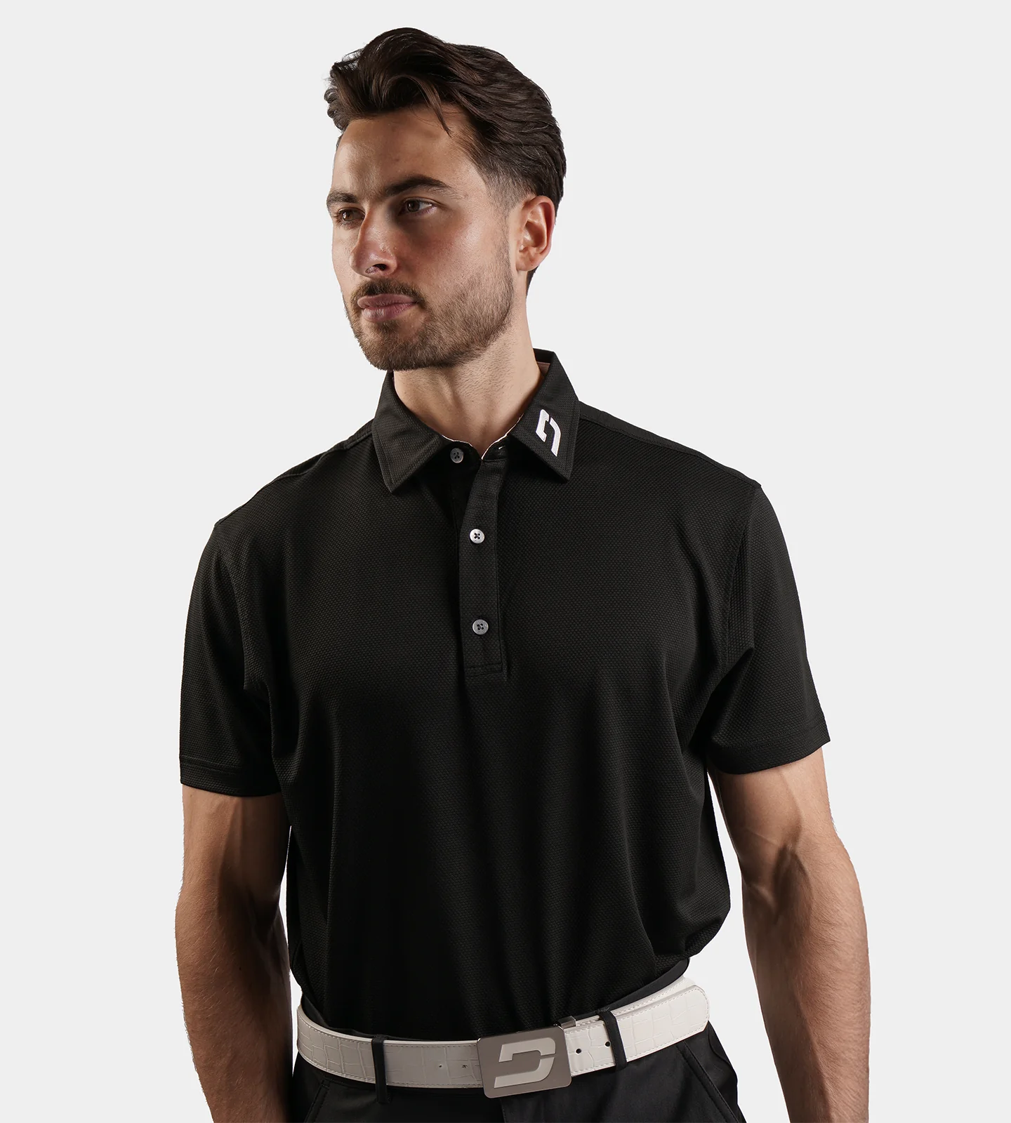 HONEYCOMB POLO - BLACK - Image 8