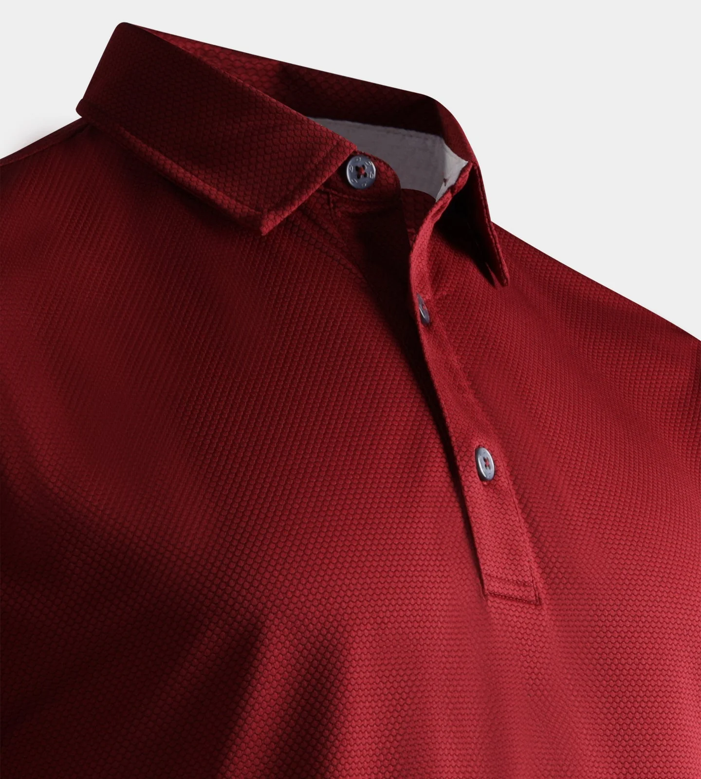 HONEYCOMB POLO - BURGUNDY - Image 4