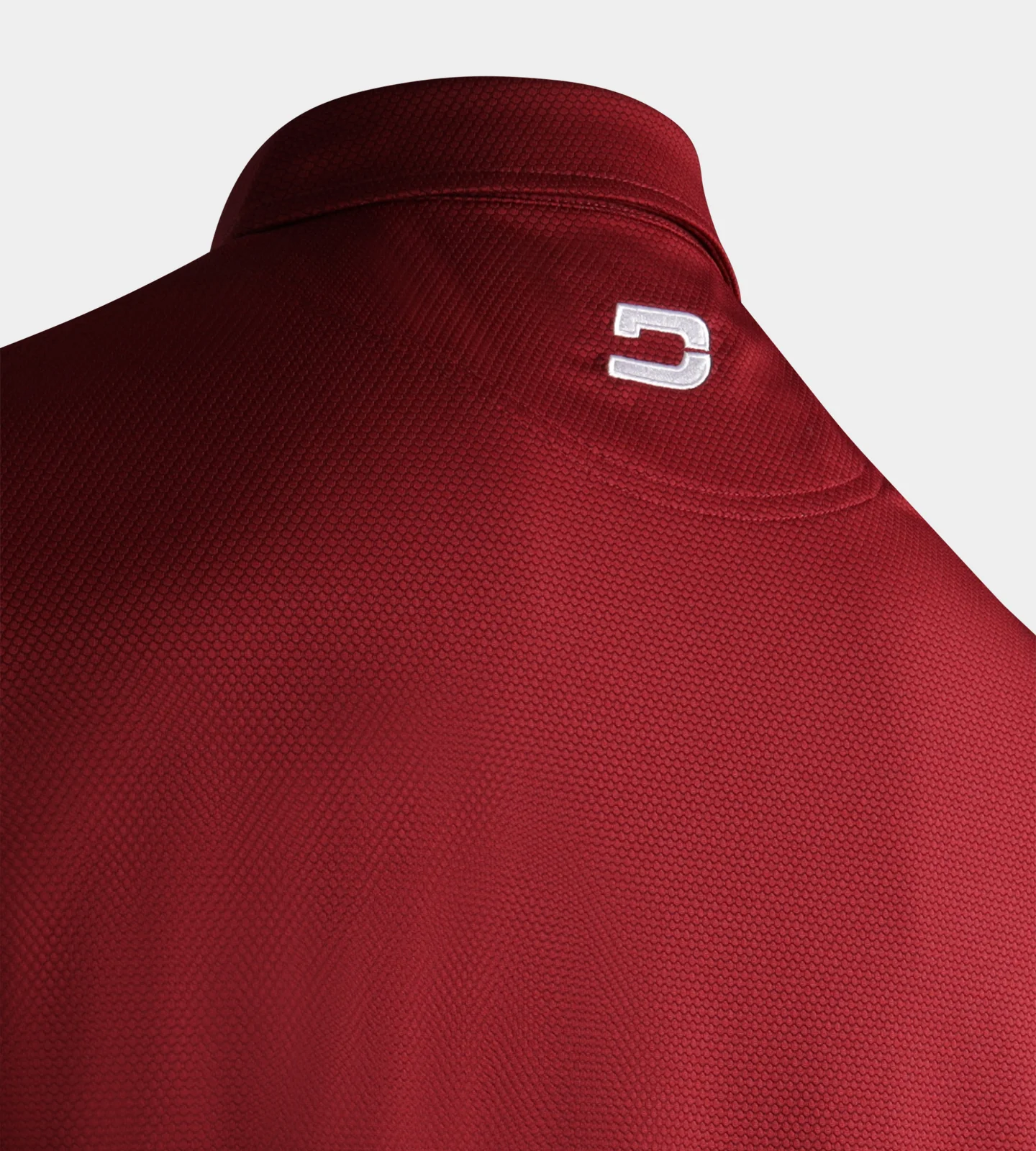 HONEYCOMB POLO - BURGUNDY - Image 5