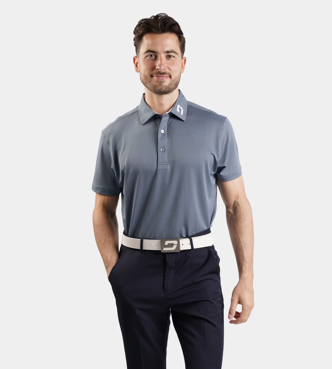 HONEYCOMB POLO - GREY - Image 3