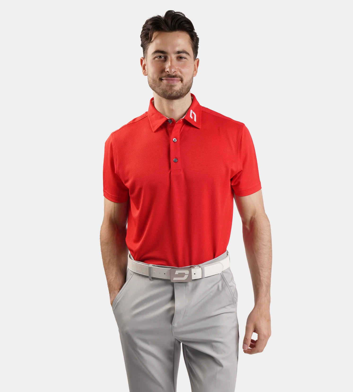 HONEYCOMB POLO - RED - Image 3