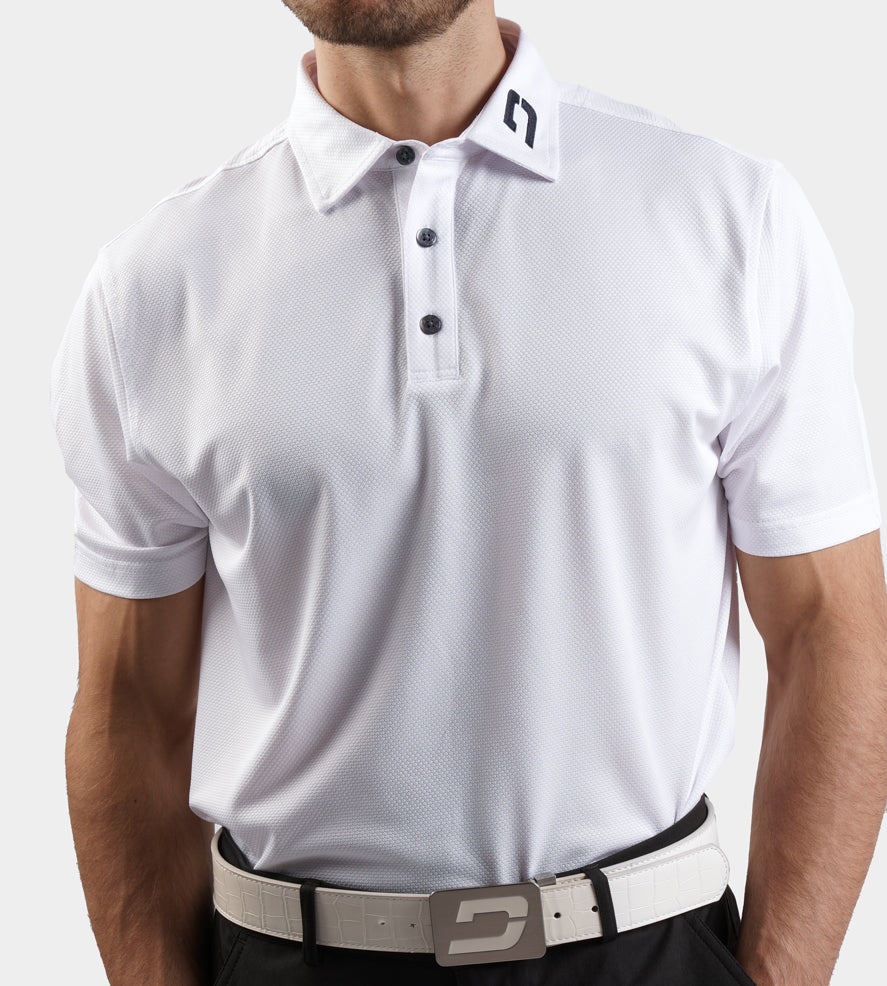 HONEYCOMB POLO - WHITE - Image 6