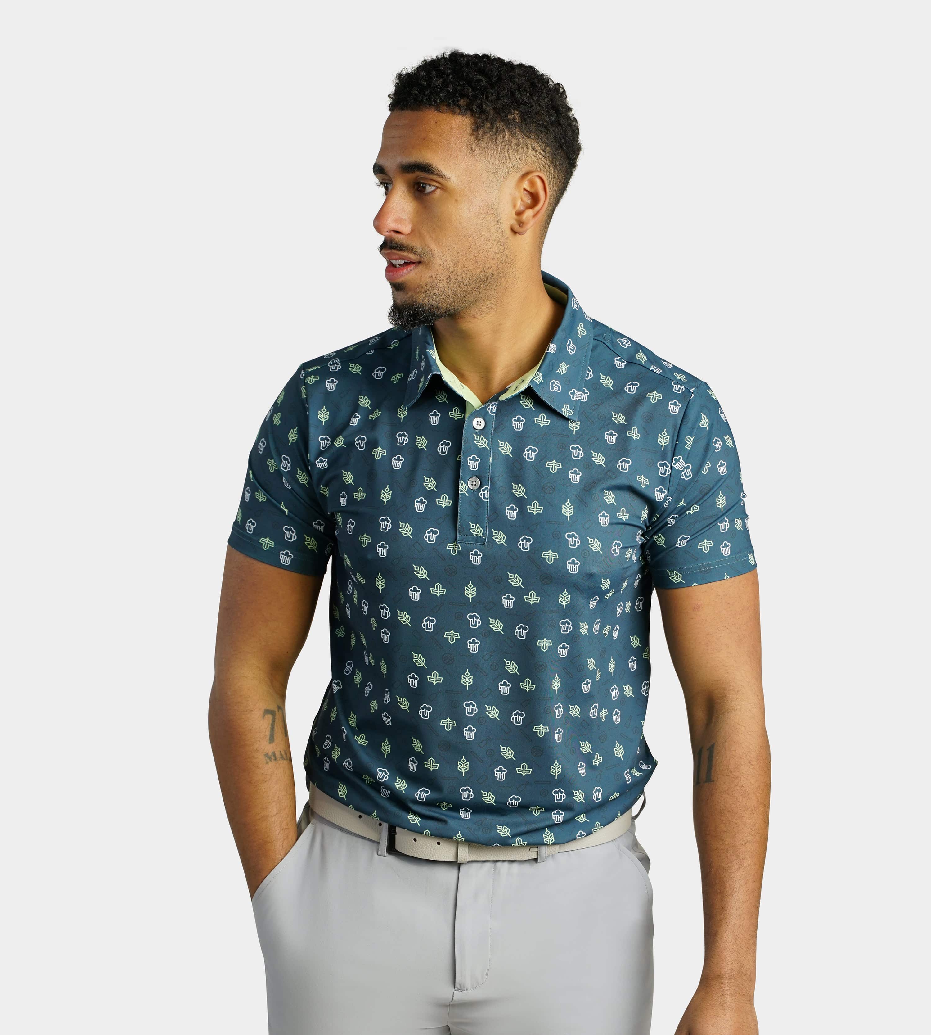 HOPS N BARLEY POLO - GREEN - Image 3