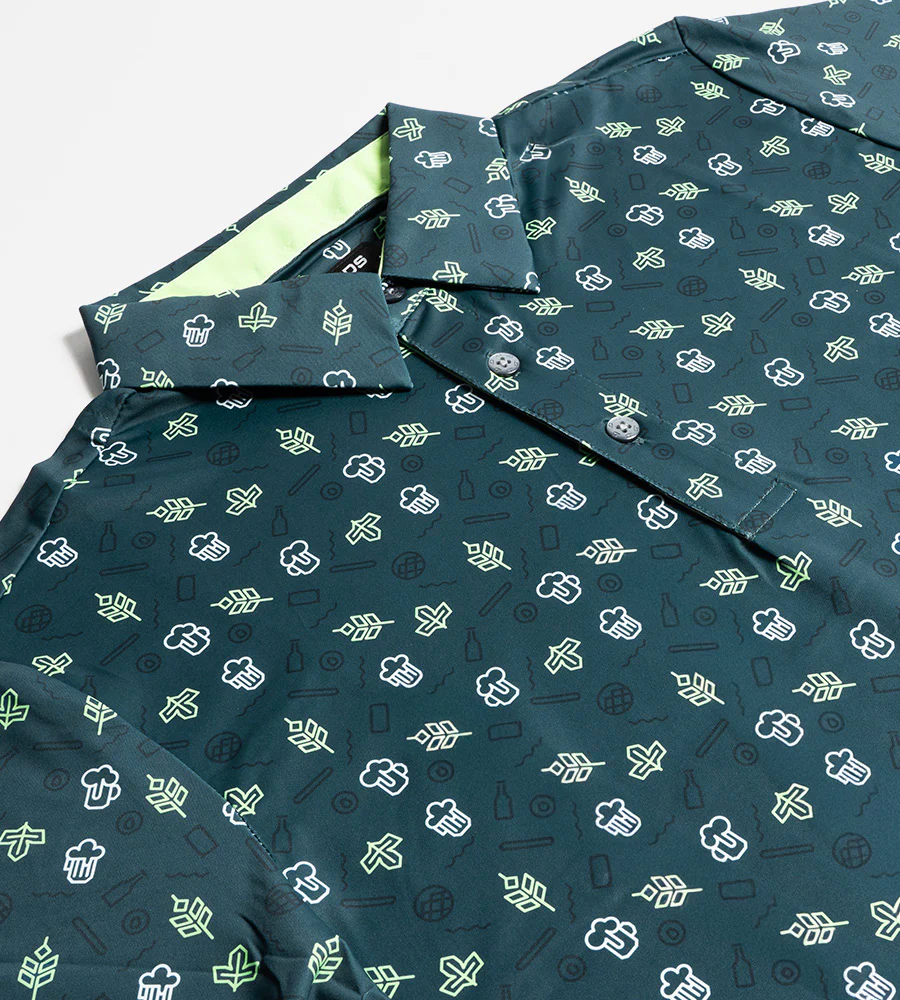 HOPS N BARLEY POLO - GREEN - Image 4