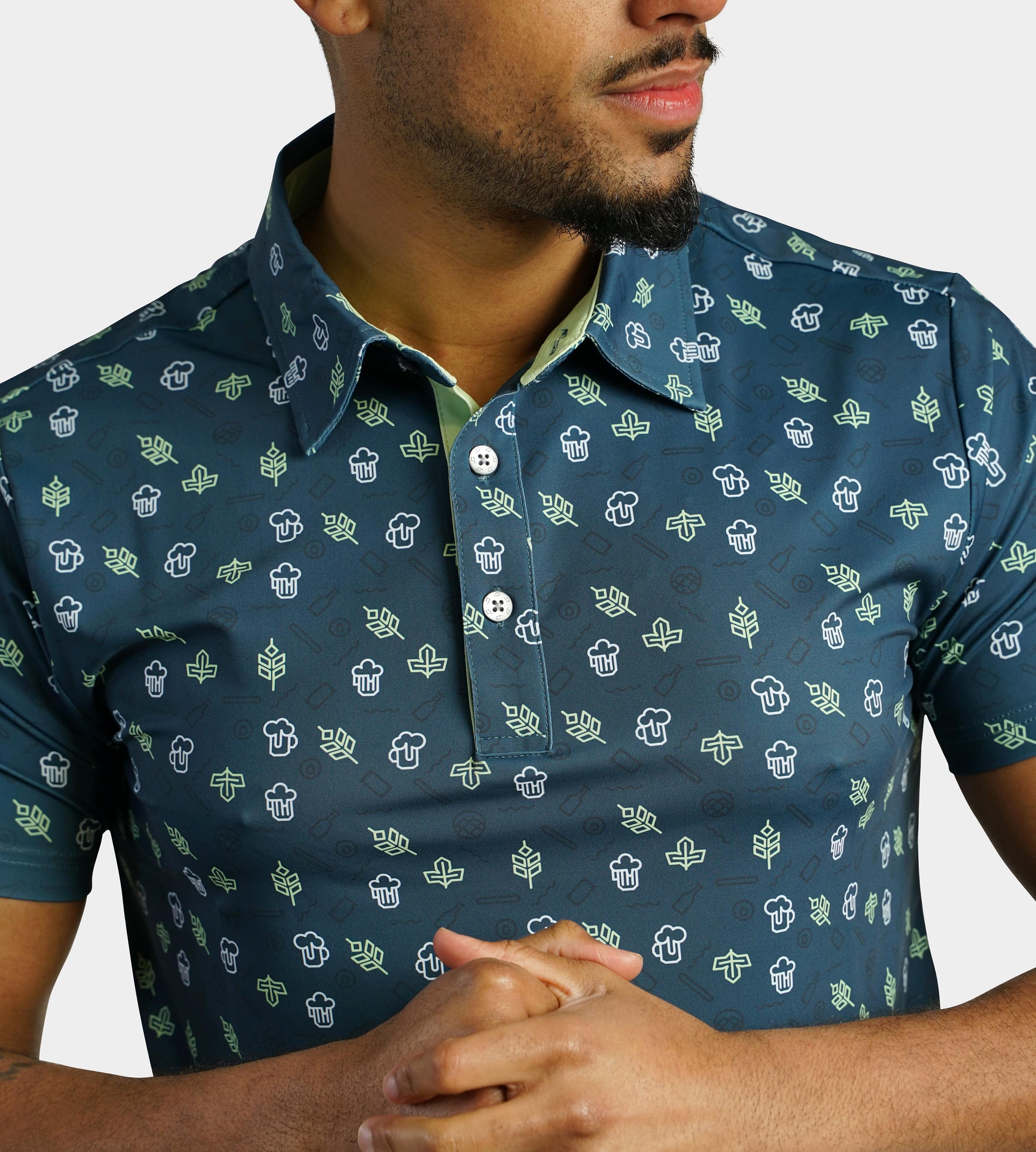 HOPS N BARLEY POLO - GREEN - Image 5
