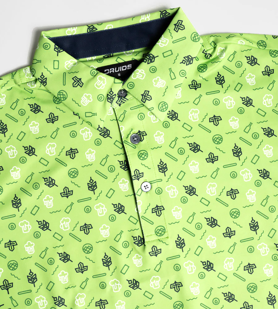 HOPS N BARLEY POLO - LIME - Image 4