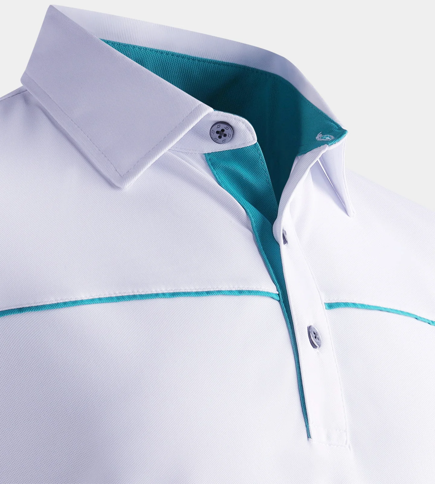 KIDS BLOCK PIQUE POLO - WHITE - Image 4