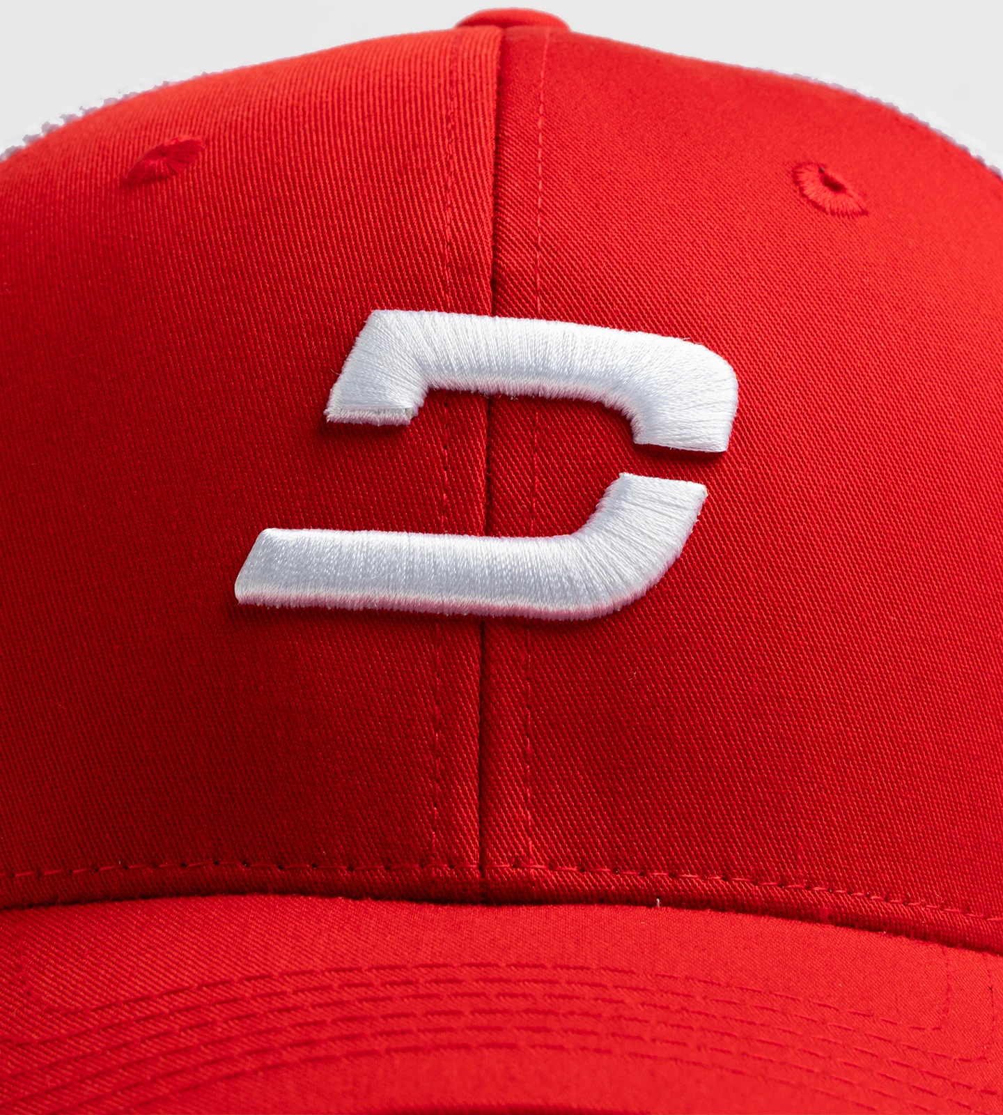 KIDS PLAYERS D CAP - RED/WHITE - Image 3