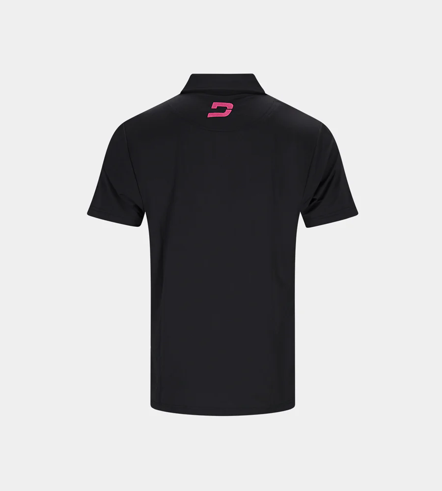 KIDS STRIPE PERFORMANCE POLO - BLACK - Image 2