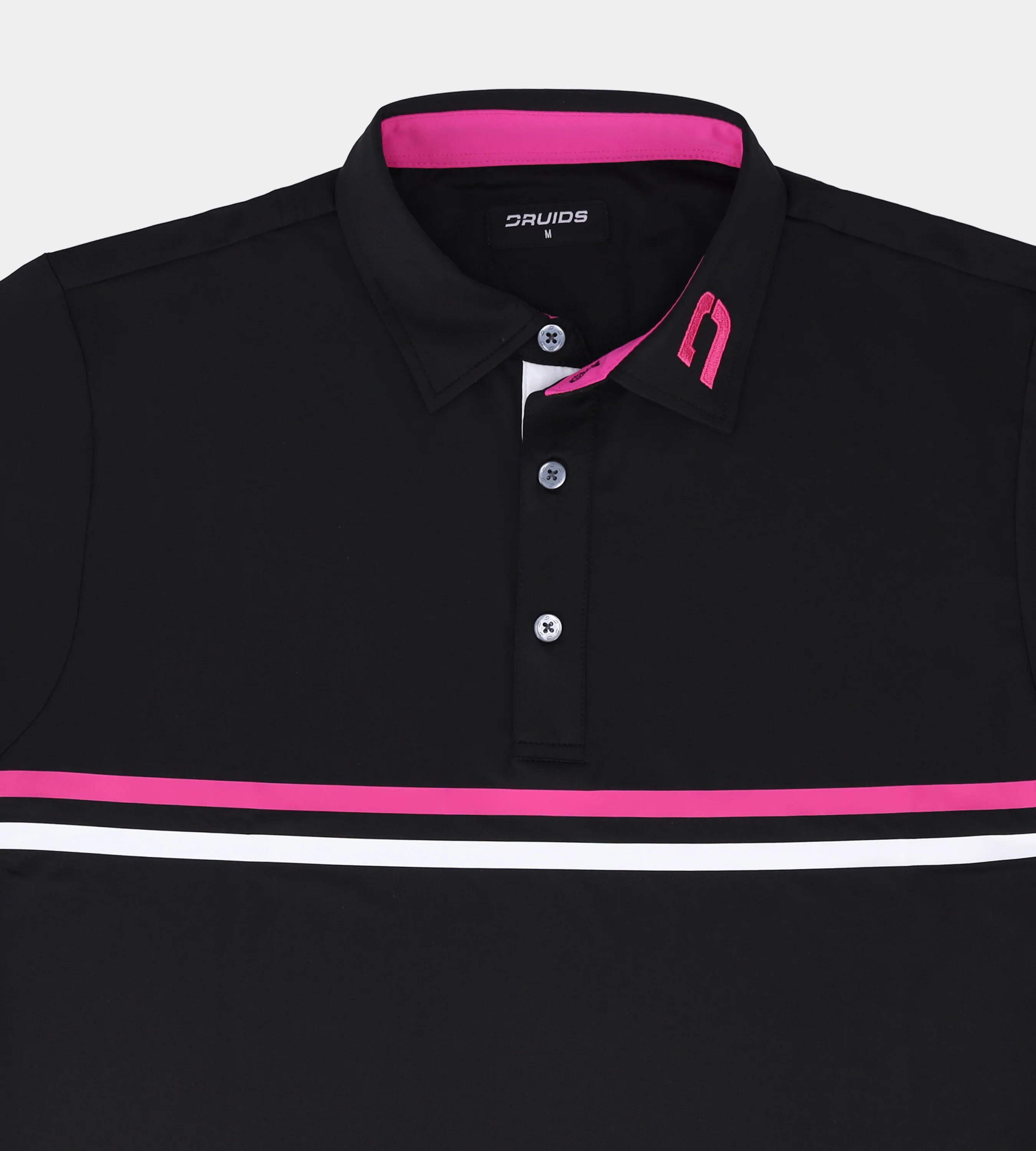 KIDS STRIPE PERFORMANCE POLO - BLACK - Image 3