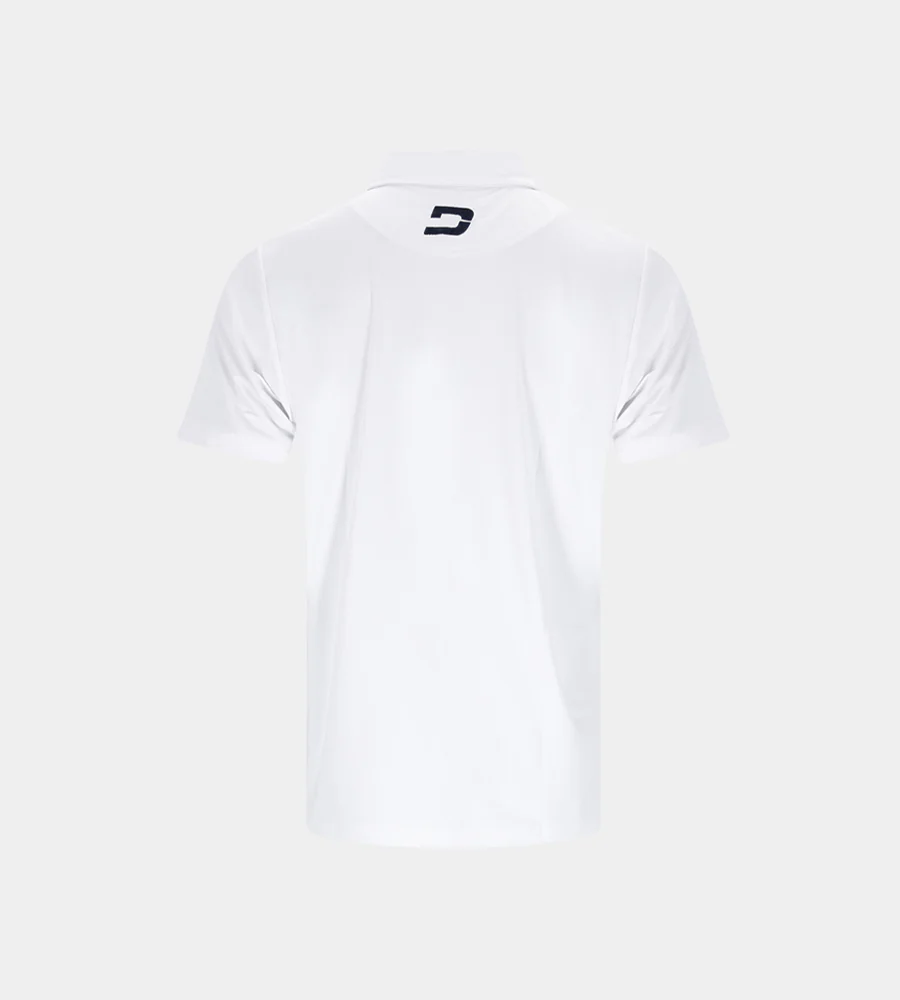 KIDS STRIPE PERFORMANCE POLO - WHITE - Image 2