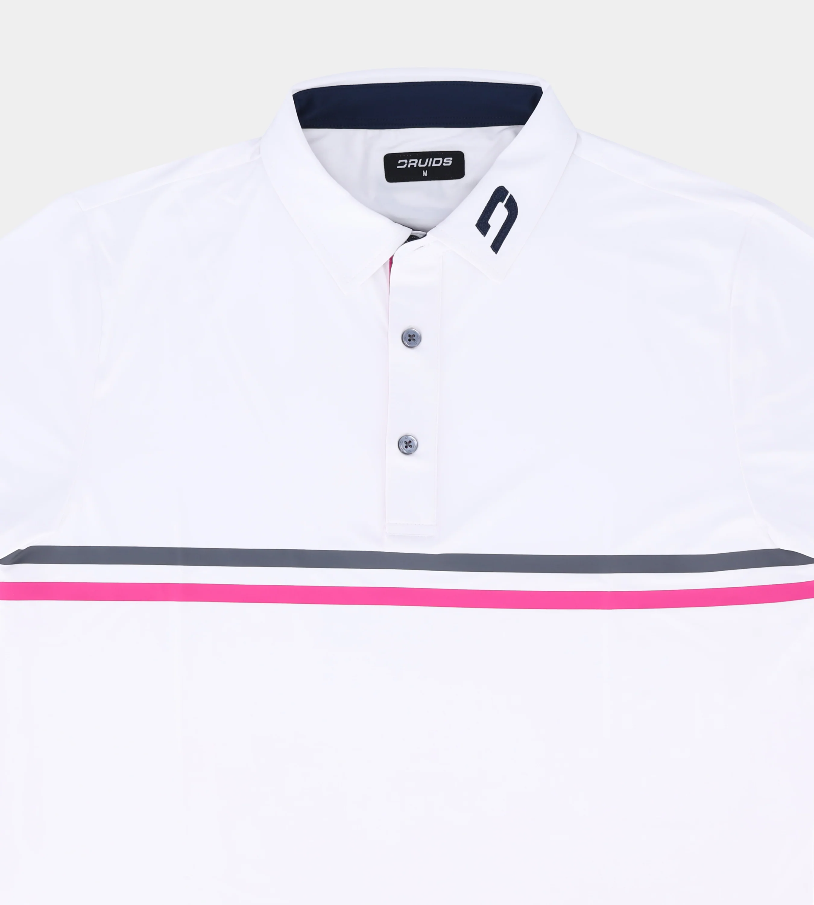 KIDS STRIPE PERFORMANCE POLO - WHITE - Image 3
