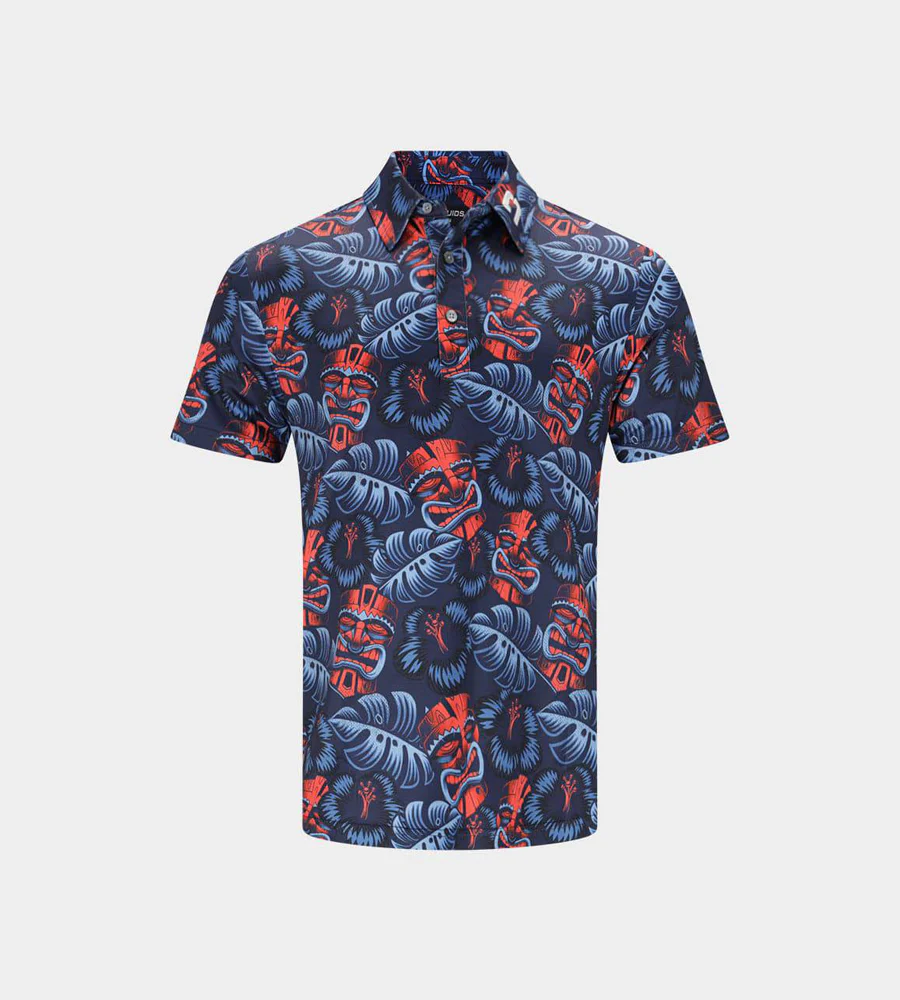 KIDS TIKI POLO - NAVY/ORANGE