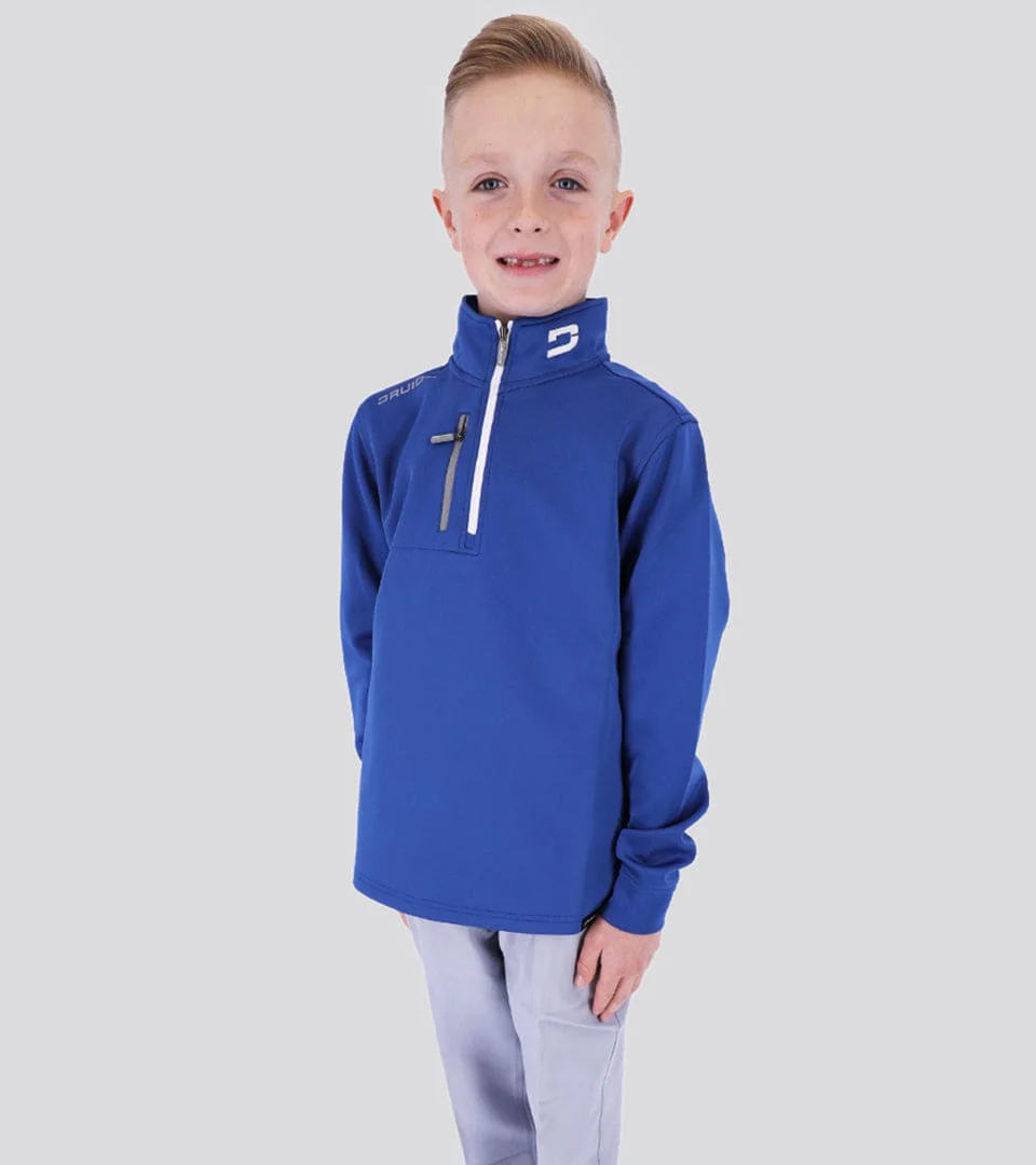 KIDS ULTRA BLEND 1/4 ZIP - BLUE - Image 3