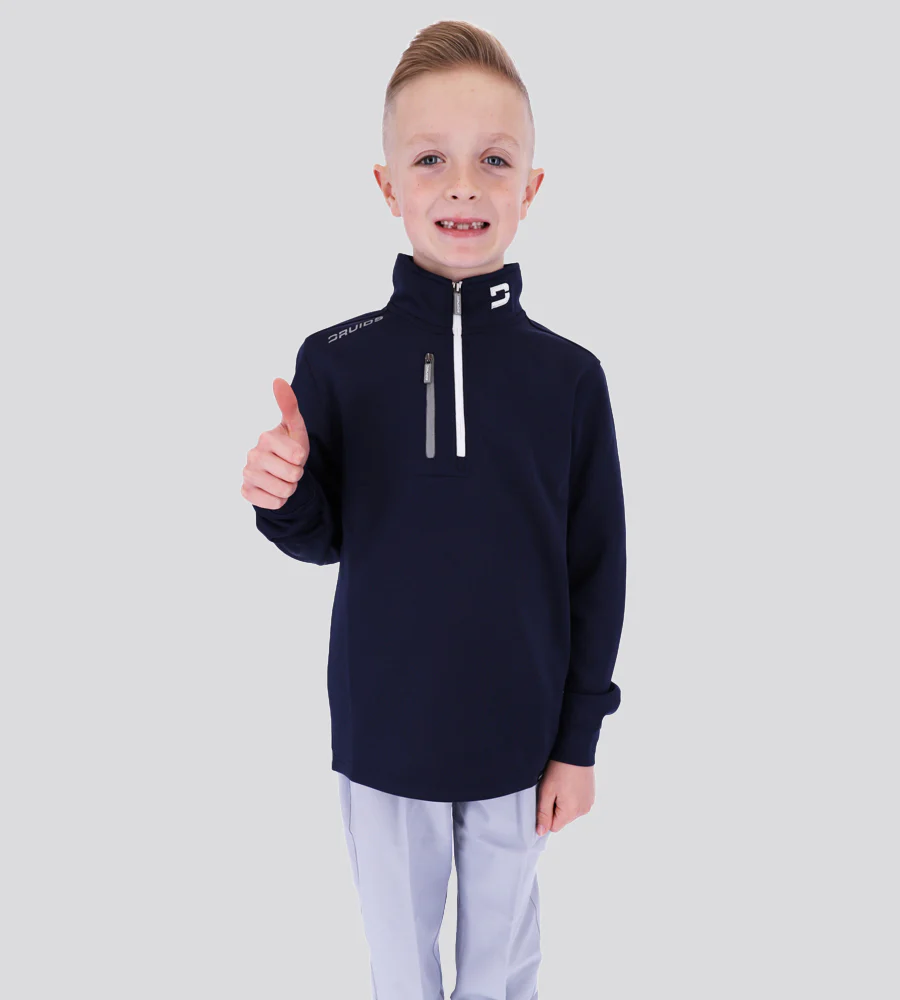 KIDS ULTRA BLEND 1/4 ZIP - NAVY - Image 4