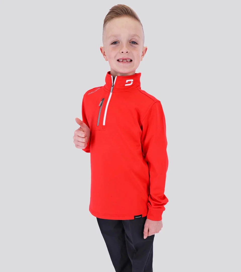 KIDS ULTRA BLEND 1/4 ZIP - RED - Image 4