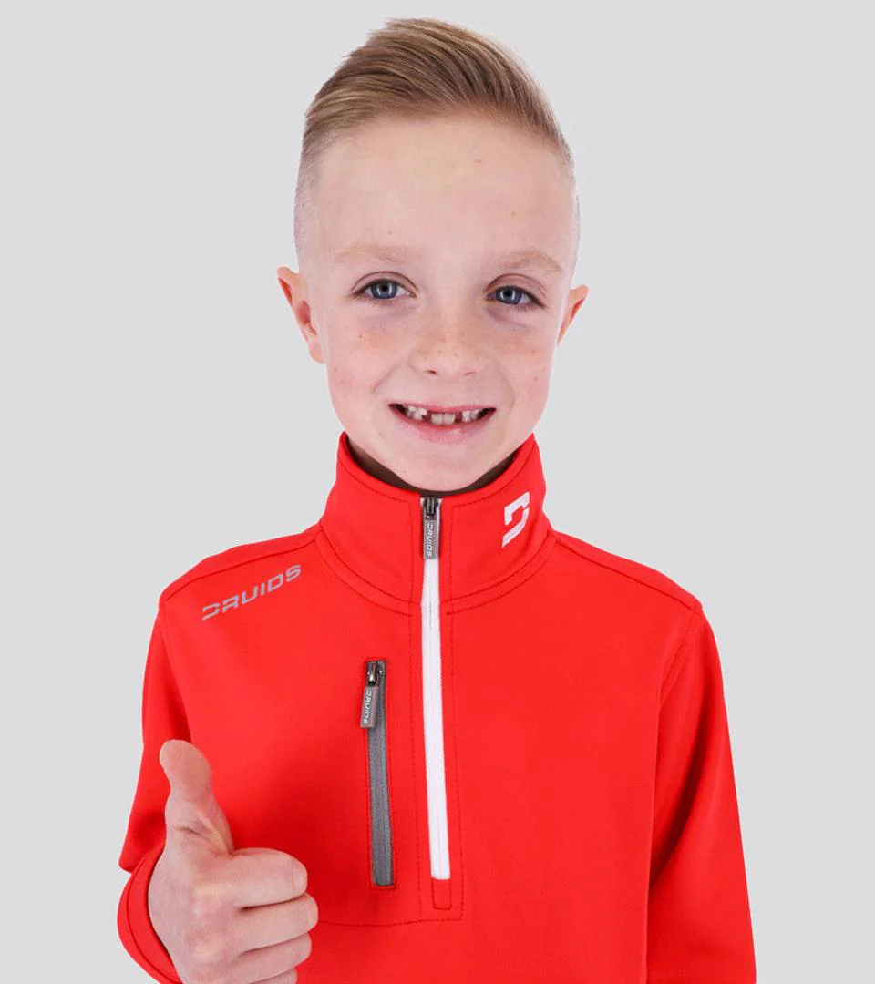 KIDS ULTRA BLEND 1/4 ZIP - RED - Image 5