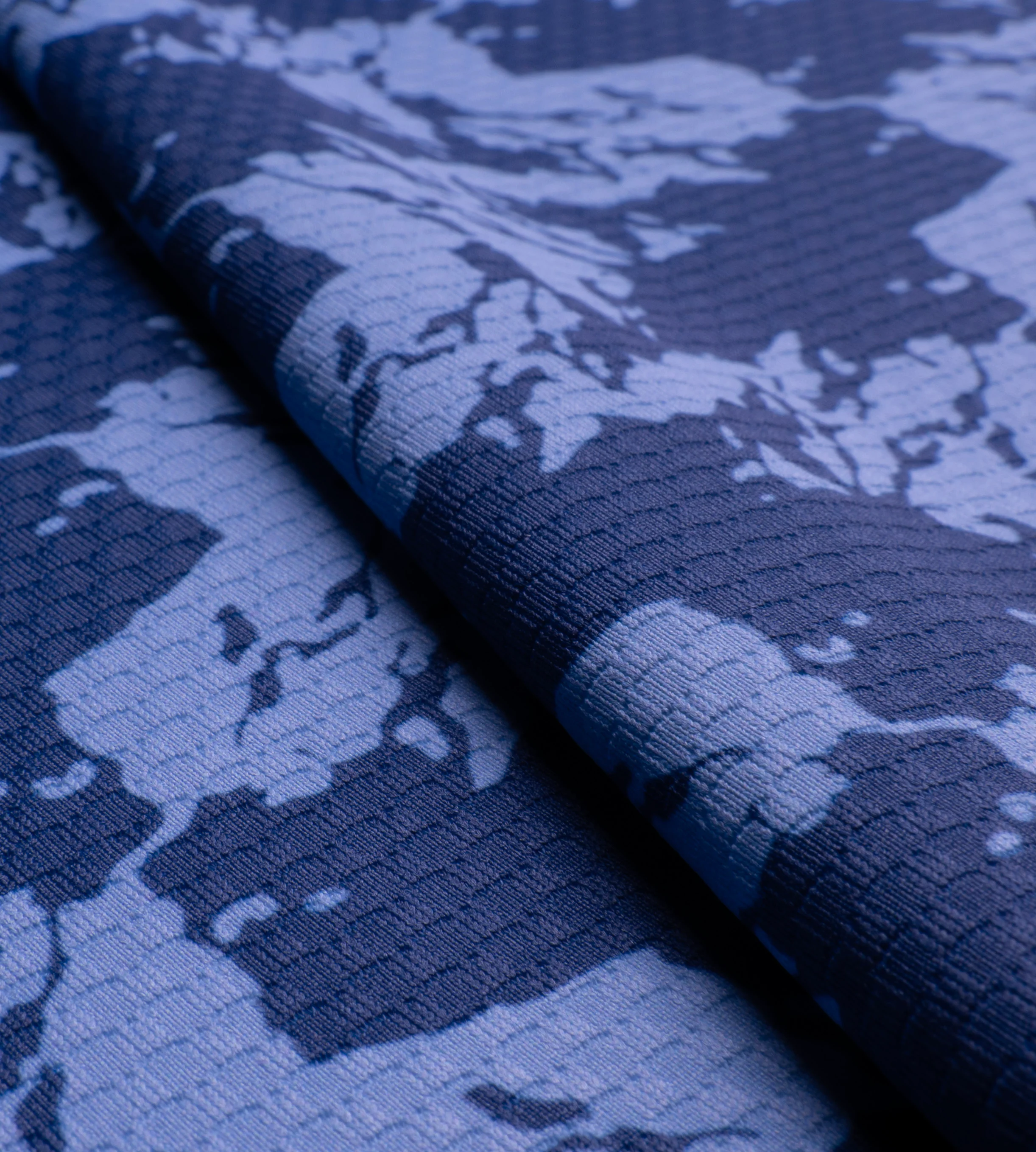 LADIES ABSTRACT EMOTIVE POLO - NAVY - Image 5