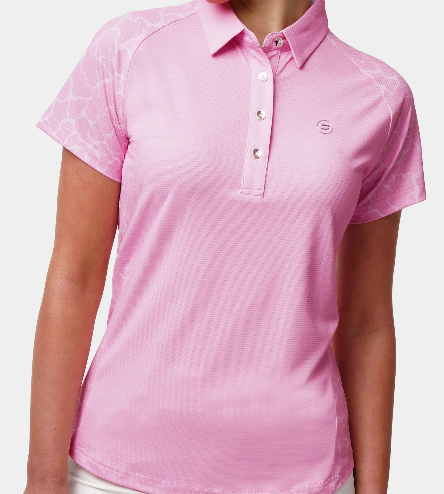 LADIES APEX POLO - BLUSH - Image 3