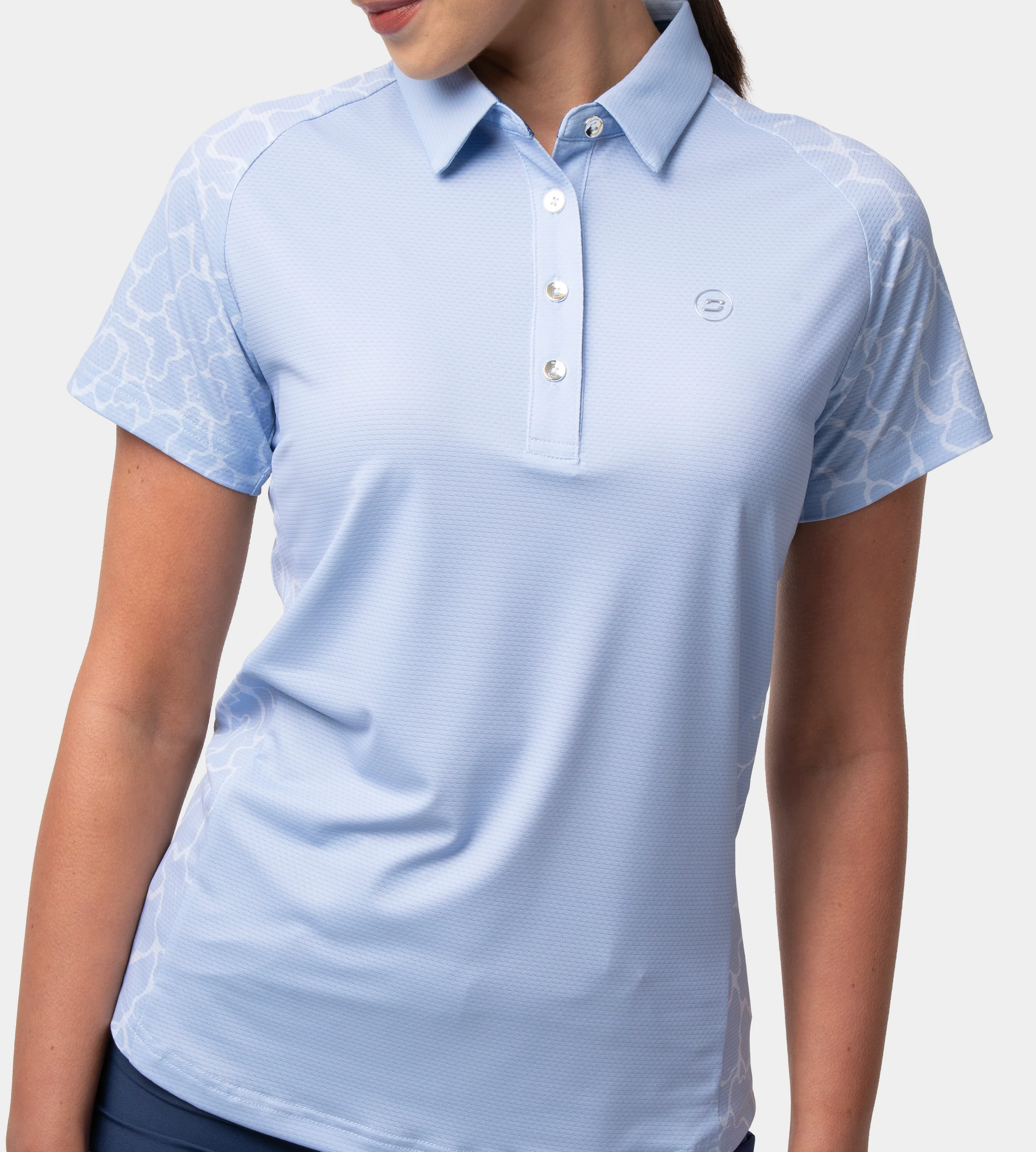 LADIES APEX POLO - LIGHT BLUE - Image 2