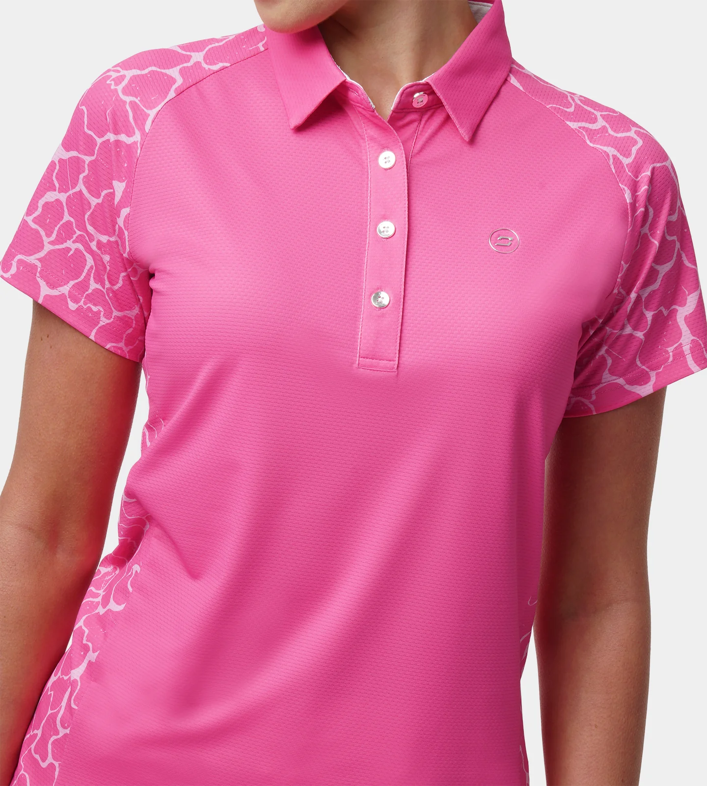 LADIES APEX POLO - PINK - Image 3