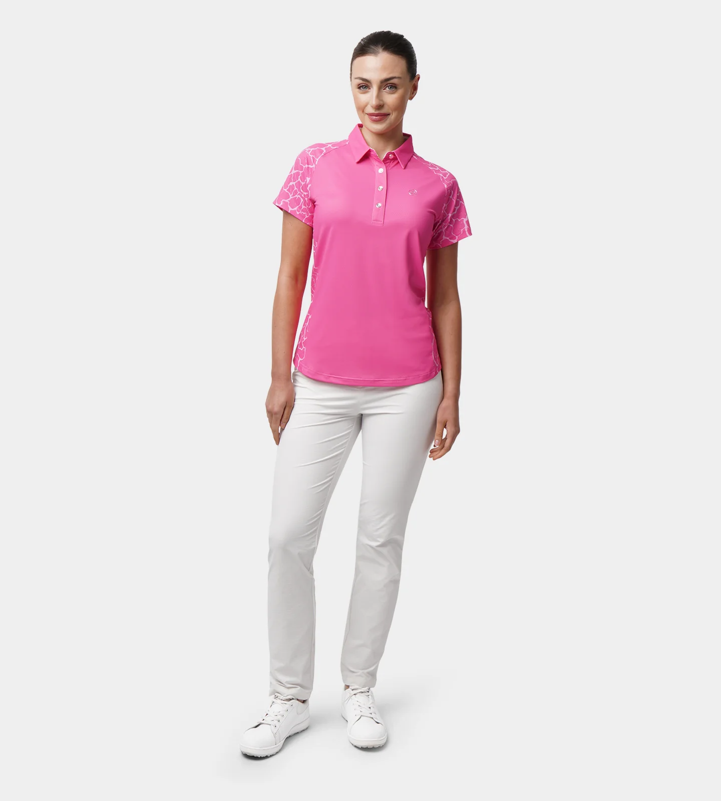 LADIES APEX POLO - PINK - Image 4