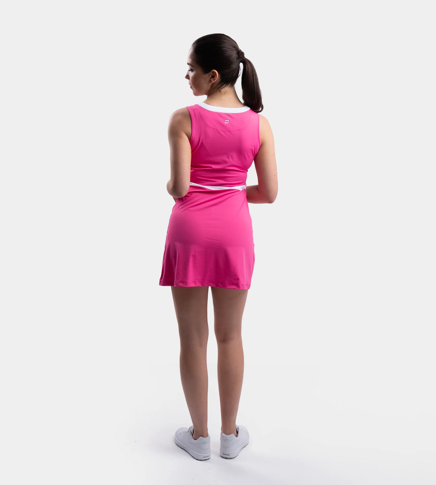 LADIES BELLA DRESS - PINK/WHITE - Image 2