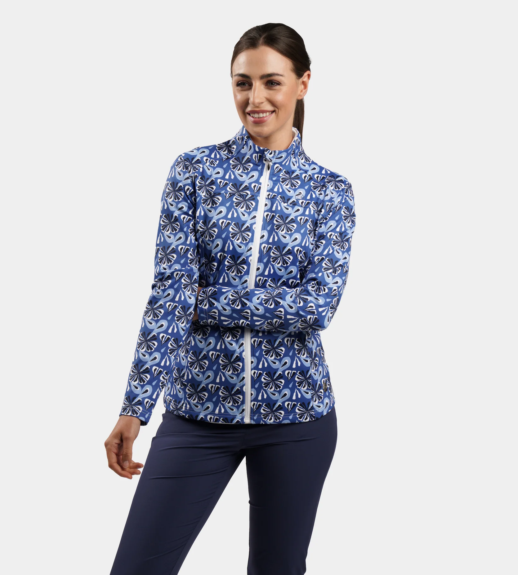 LADIES BIRDIE JACKET - FLORAL NAVY