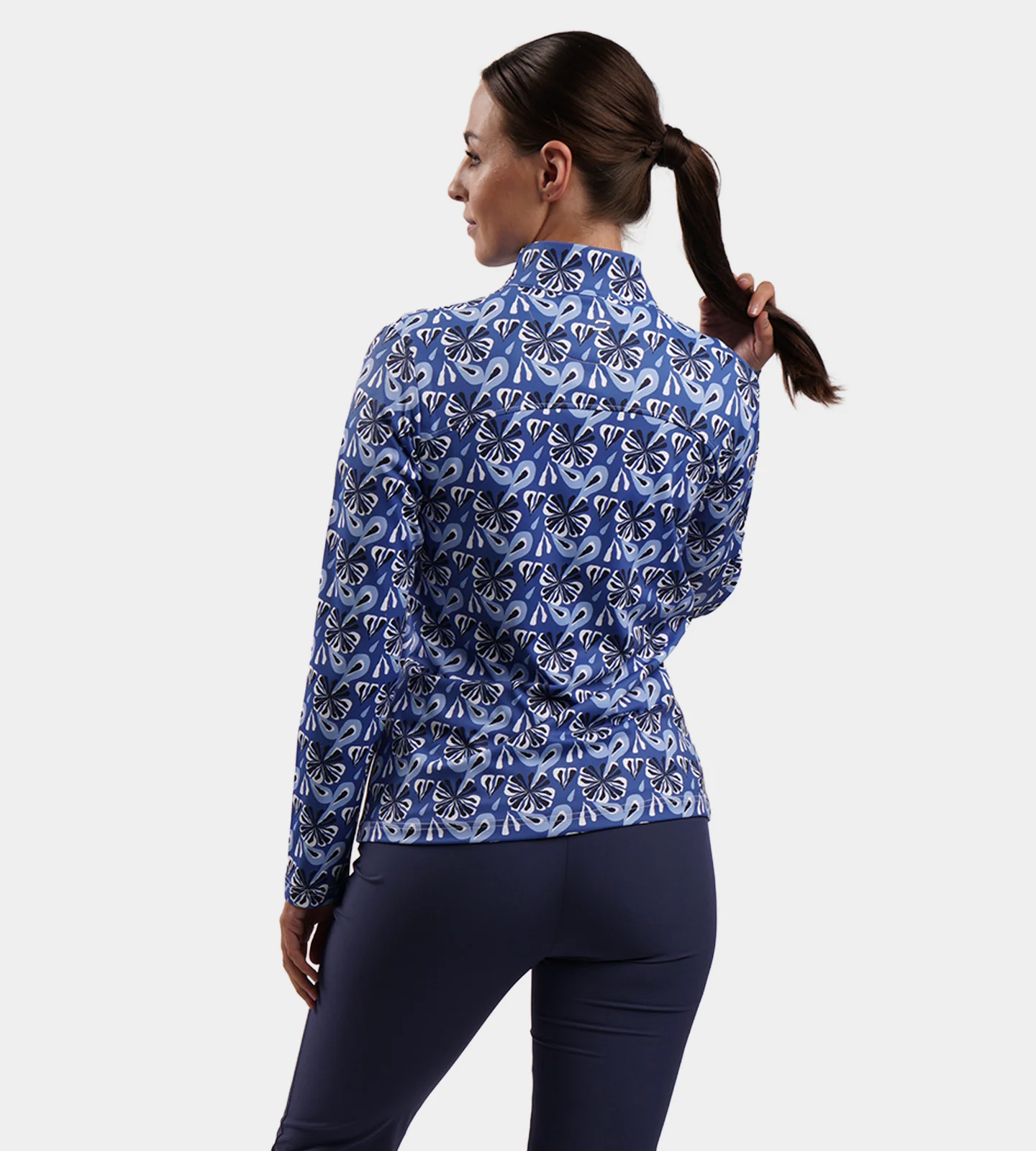 LADIES BIRDIE MIDLAYER - FLORAL NAVY - Image 3