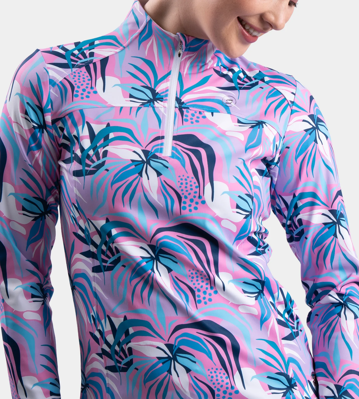 LADIES BIRDIE MIDLAYER - TROPIC PINK - Image 2
