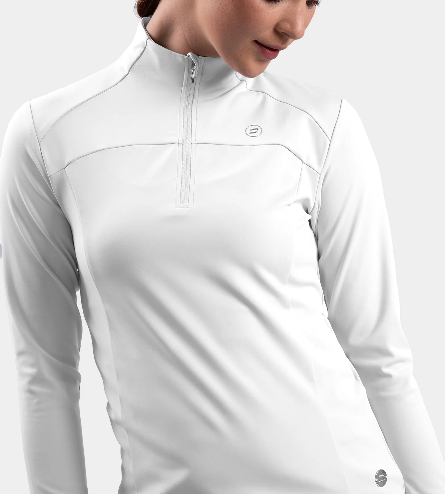 LADIES BIRDIE MIDLAYER - WHITE - Image 3