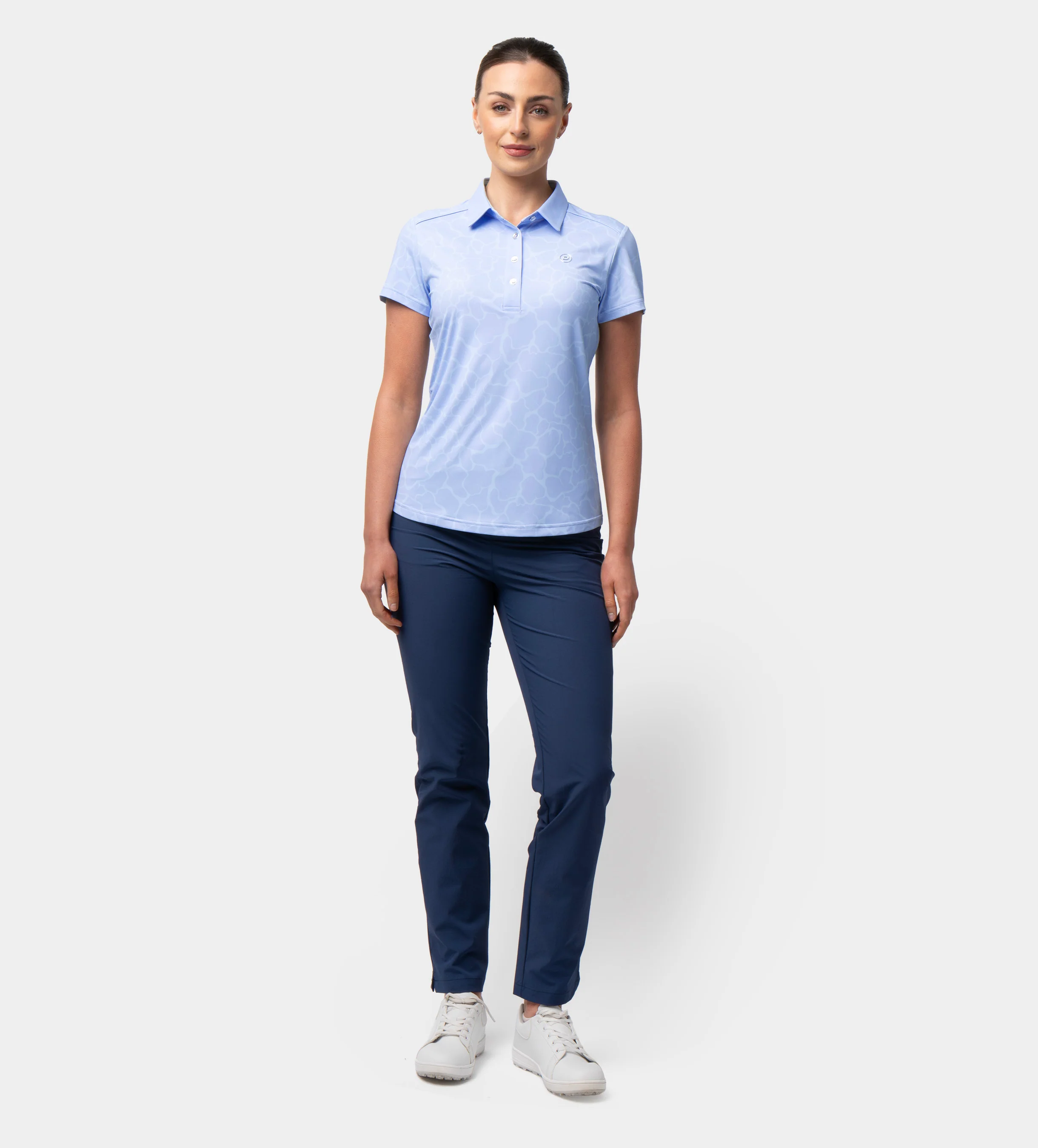 LADIES BLISS POLO - BLUE - Image 4