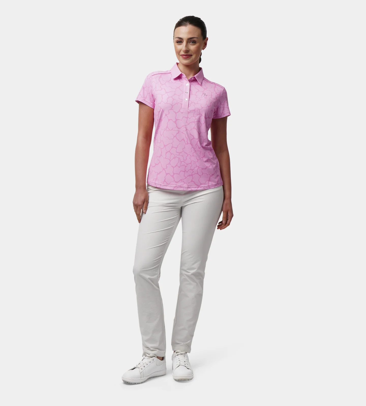 LADIES BLISS POLO - PINK - Image 3